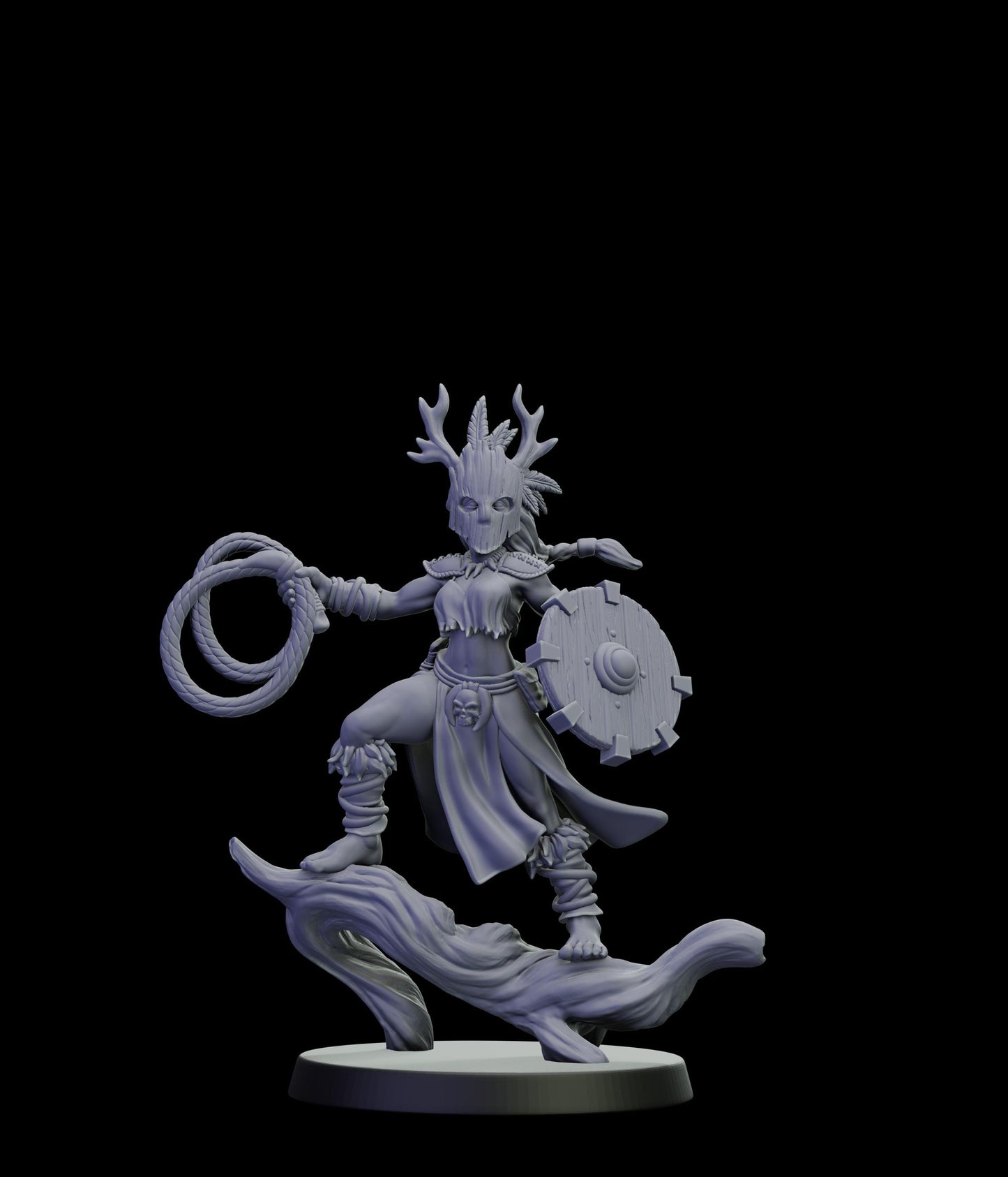 DOR Sacred Moonfangs Miniature (6 Variations) - 28mm / 32mm / 36mm - Cosmondo - Unpainted Resin Printed Figure for TTRPGs and Wargaming