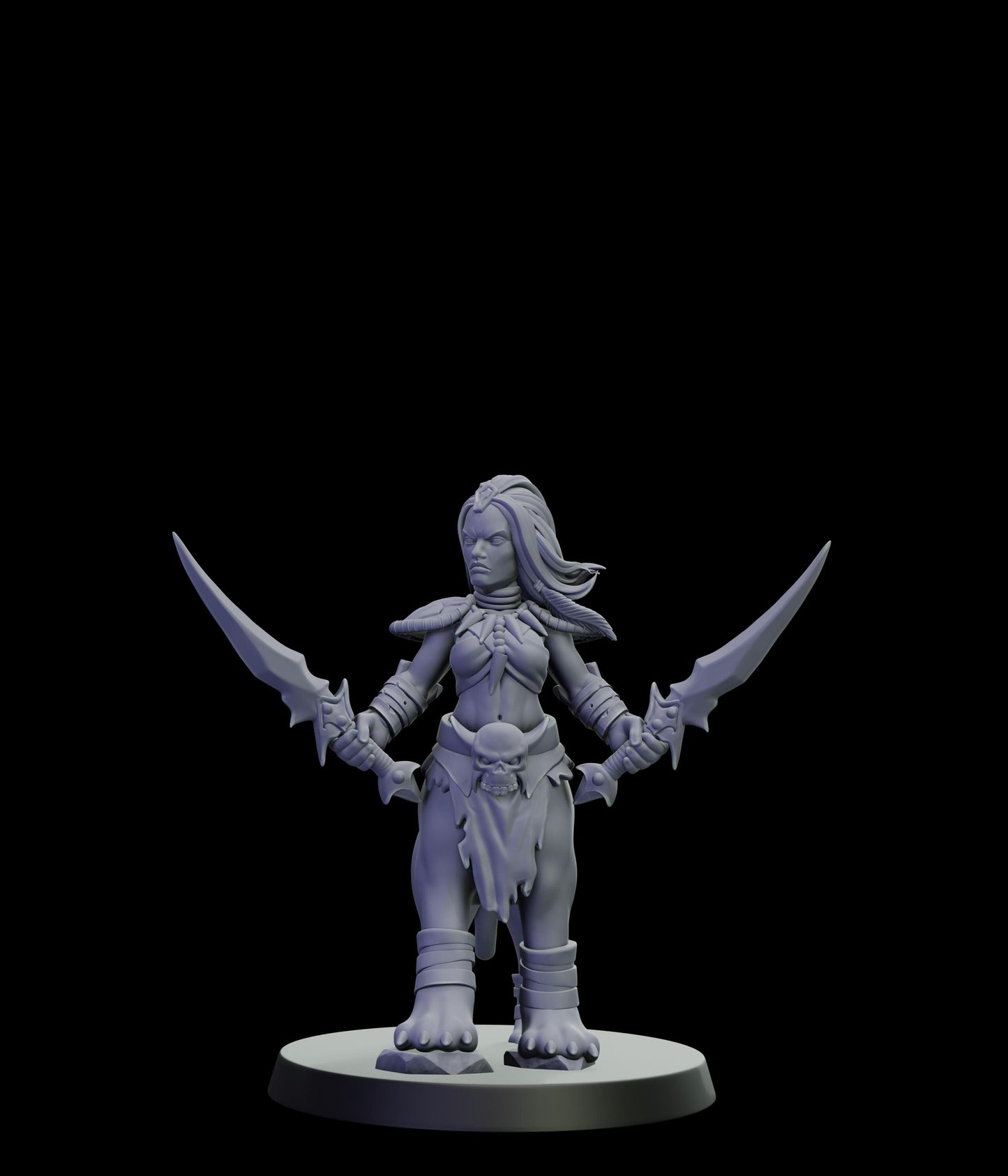 DOR Lamiah Warlock Miniature (6 Variations) - 28mm / 32mm / 36mm - Cosmondo - Unpainted Resin Printed Figure for TTRPGs and Wargaming