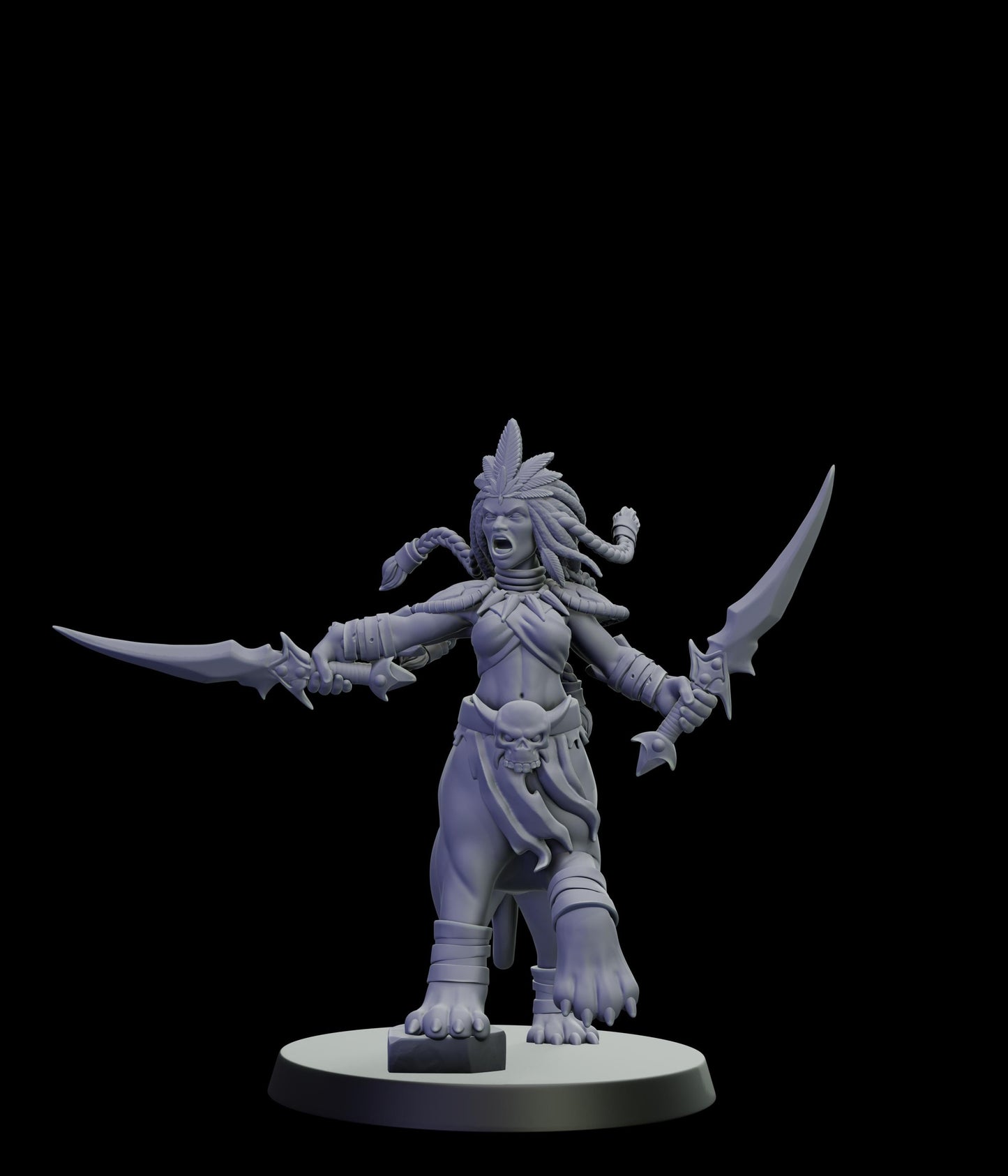 DOR Lamiah Warlock Miniature (6 Variations) - 28mm / 32mm / 36mm - Cosmondo - Unpainted Resin Printed Figure for TTRPGs and Wargaming