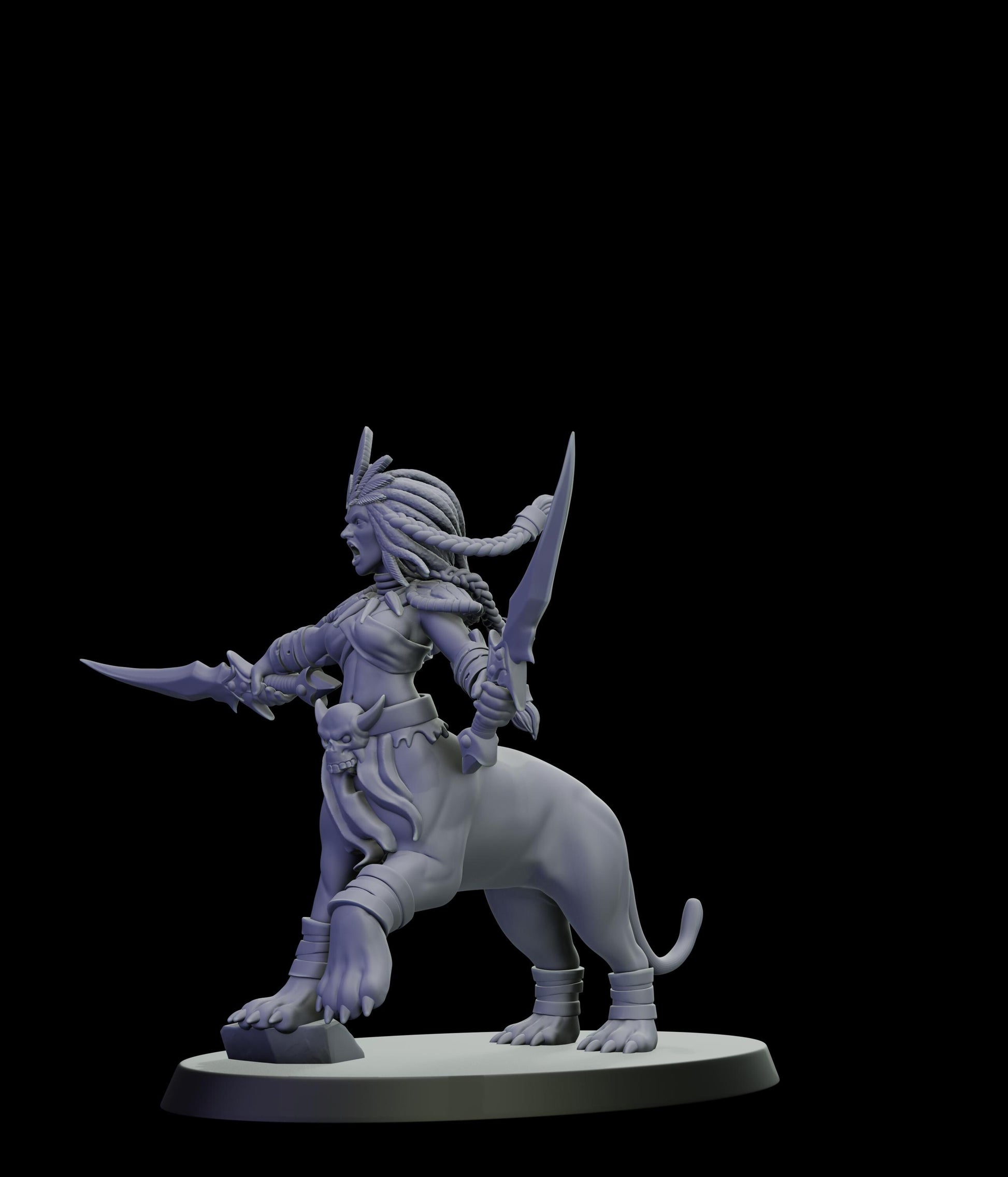 DOR Lamiah Warlock Miniature (6 Variations) - 28mm / 32mm / 36mm - Cosmondo - Unpainted Resin Printed Figure for TTRPGs and Wargaming