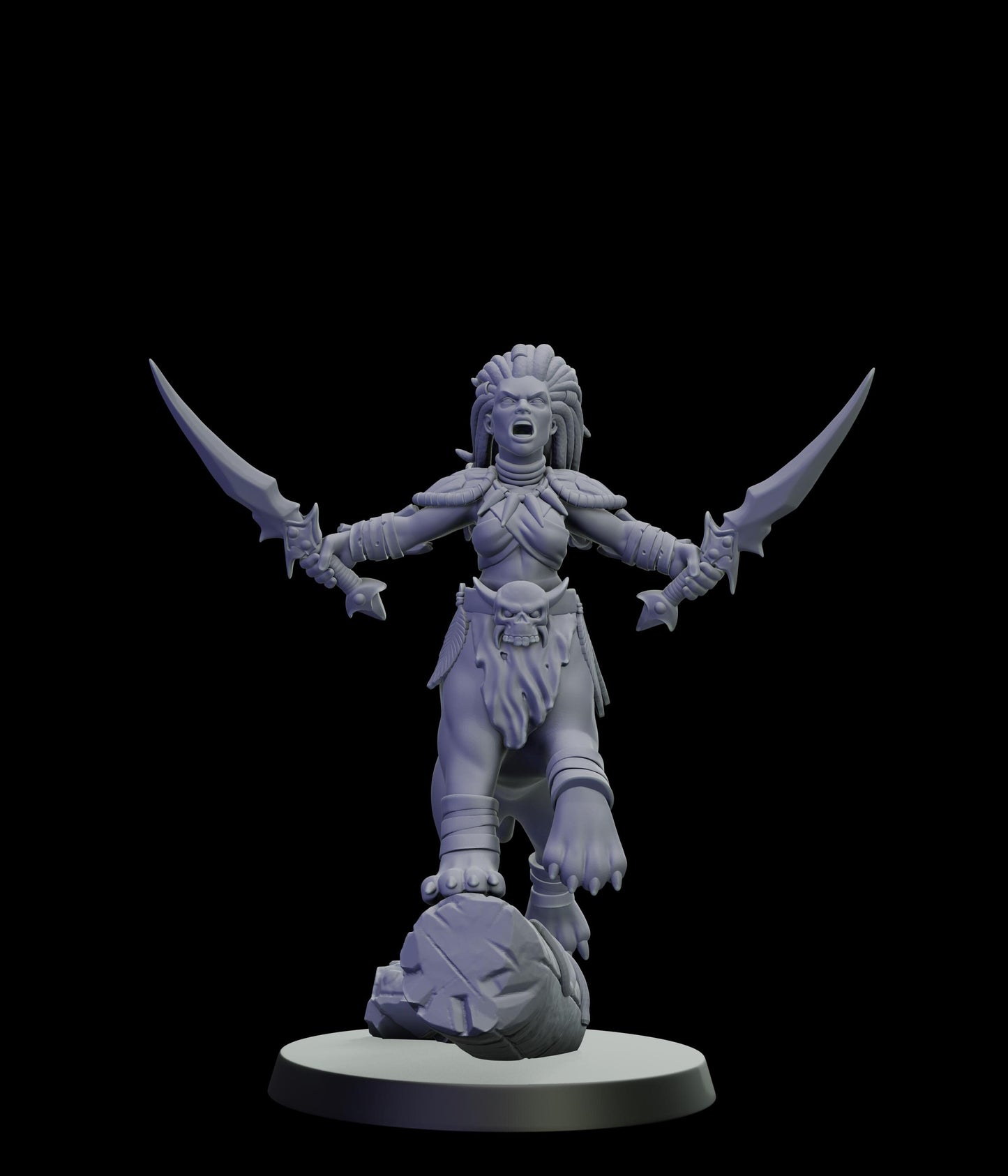 DOR Lamiah Warlock Miniature (6 Variations) - 28mm / 32mm / 36mm - Cosmondo - Unpainted Resin Printed Figure for TTRPGs and Wargaming