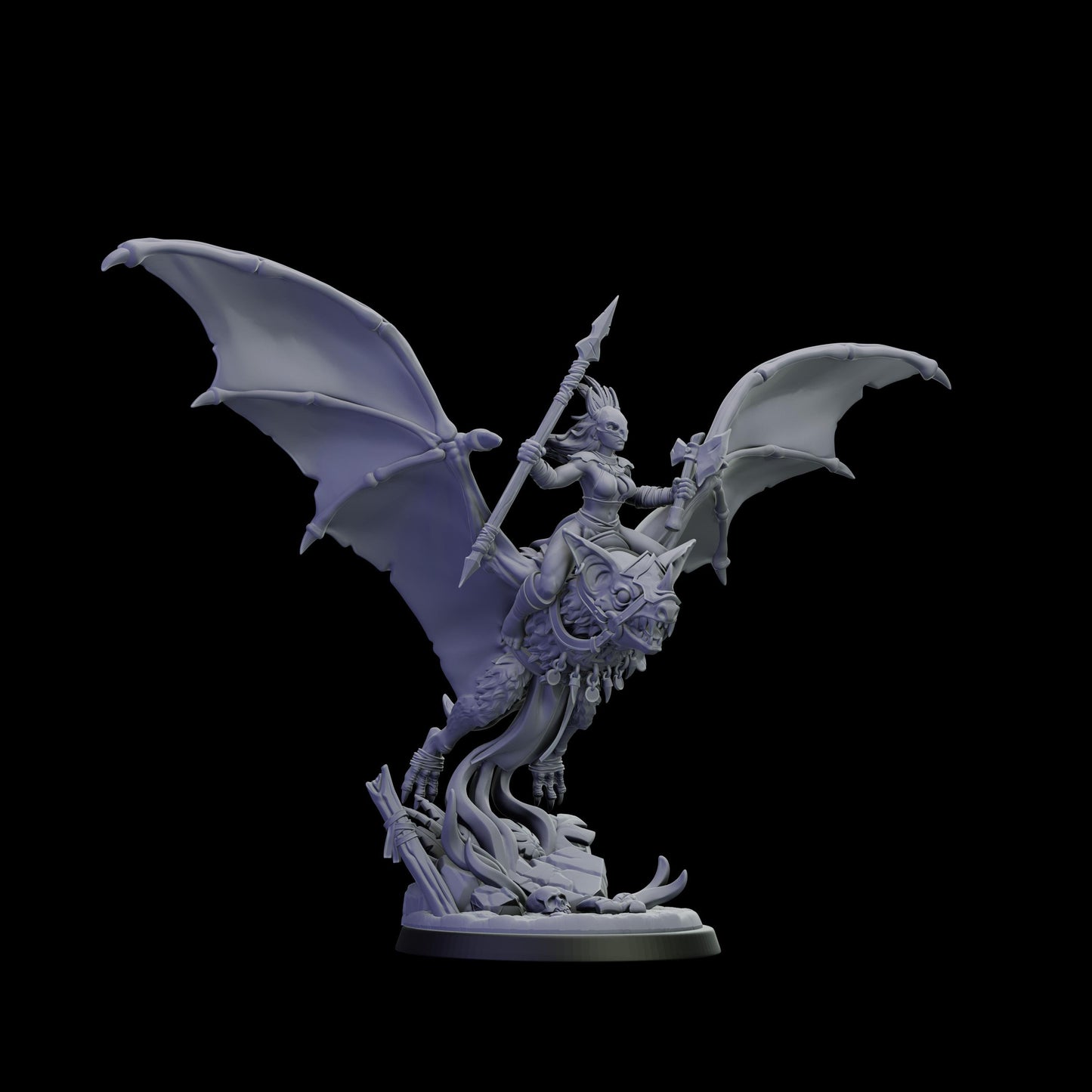 DOR Skyfang Miniature (6 Variations) - 28mm / 32mm / 36mm - Cosmondo - Unpainted Resin Printed Figure for TTRPGs and Wargaming
