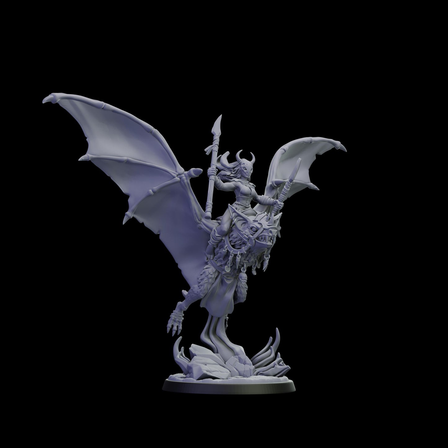 DOR Skyfang Miniature (6 Variations) - 28mm / 32mm / 36mm - Cosmondo - Unpainted Resin Printed Figure for TTRPGs and Wargaming