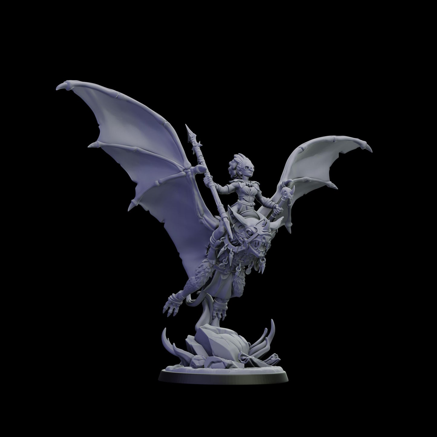 DOR Skyfang Miniature (6 Variations) - 28mm / 32mm / 36mm - Cosmondo - Unpainted Resin Printed Figure for TTRPGs and Wargaming