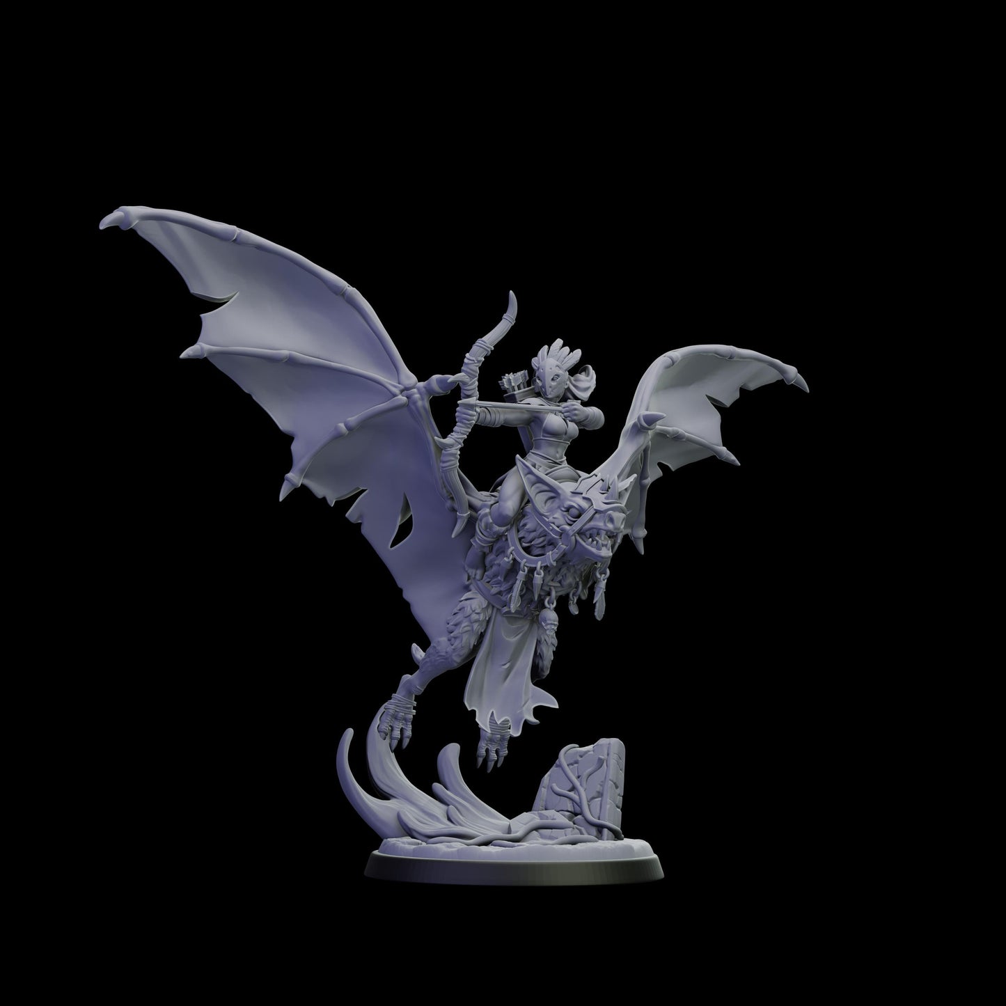 DOR Skyfang Miniature (6 Variations) - 28mm / 32mm / 36mm - Cosmondo - Unpainted Resin Printed Figure for TTRPGs and Wargaming