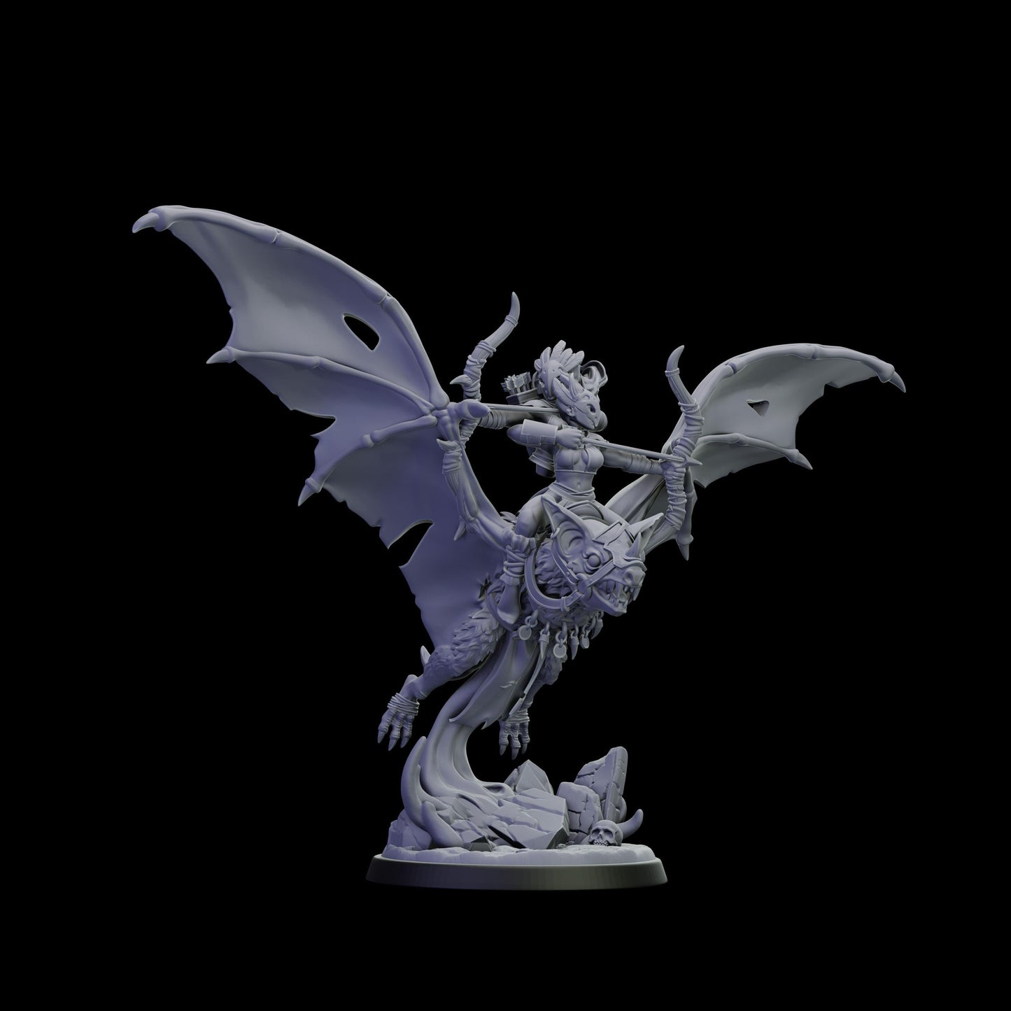 DOR Skyfang Miniature (6 Variations) - 28mm / 32mm / 36mm - Cosmondo - Unpainted Resin Printed Figure for TTRPGs and Wargaming