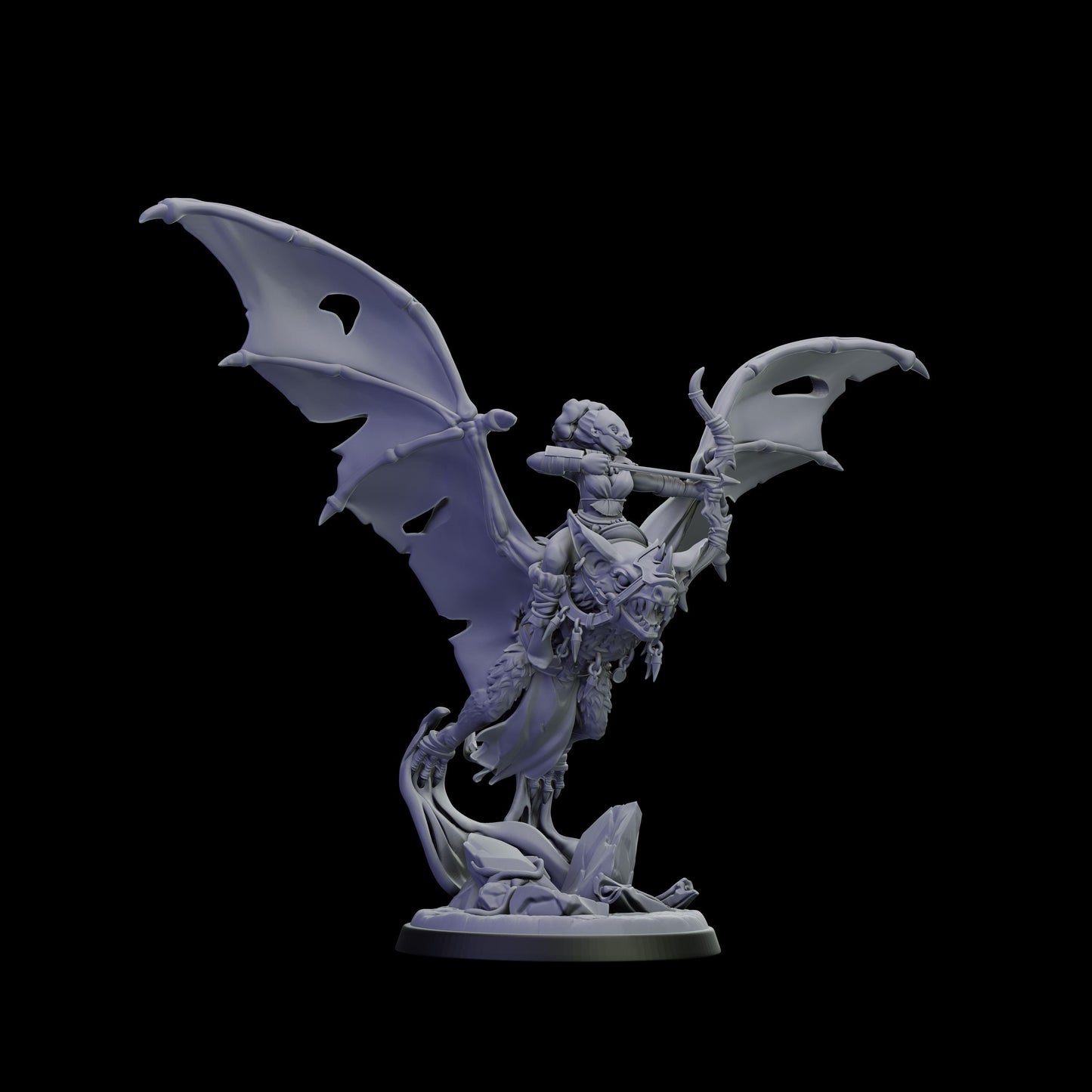 DOR Skyfang Miniature (6 Variations) - 28mm / 32mm / 36mm - Cosmondo - Unpainted Resin Printed Figure for TTRPGs and Wargaming