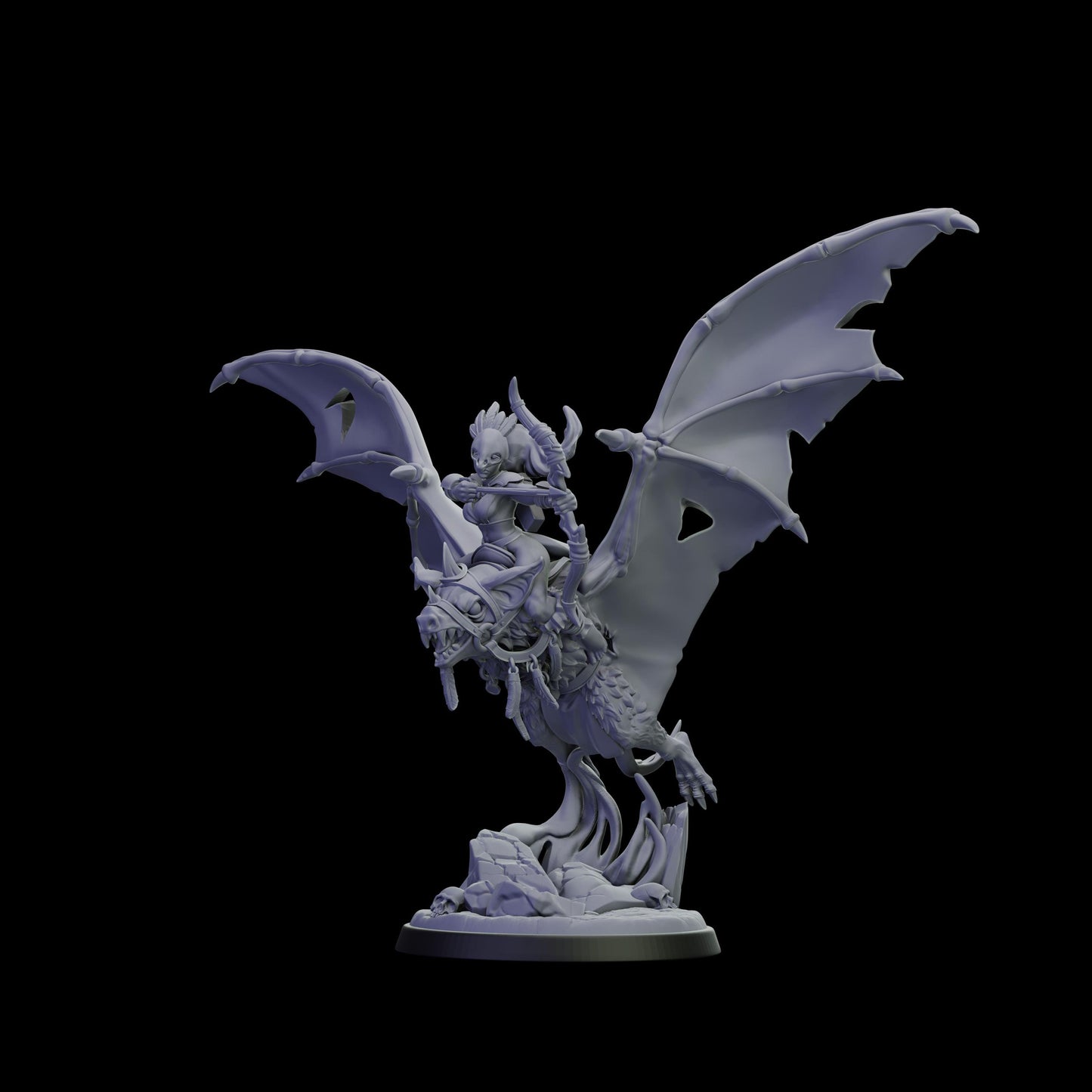 DOR Skyfang Miniature (6 Variations) - 28mm / 32mm / 36mm - Cosmondo - Unpainted Resin Printed Figure for TTRPGs and Wargaming