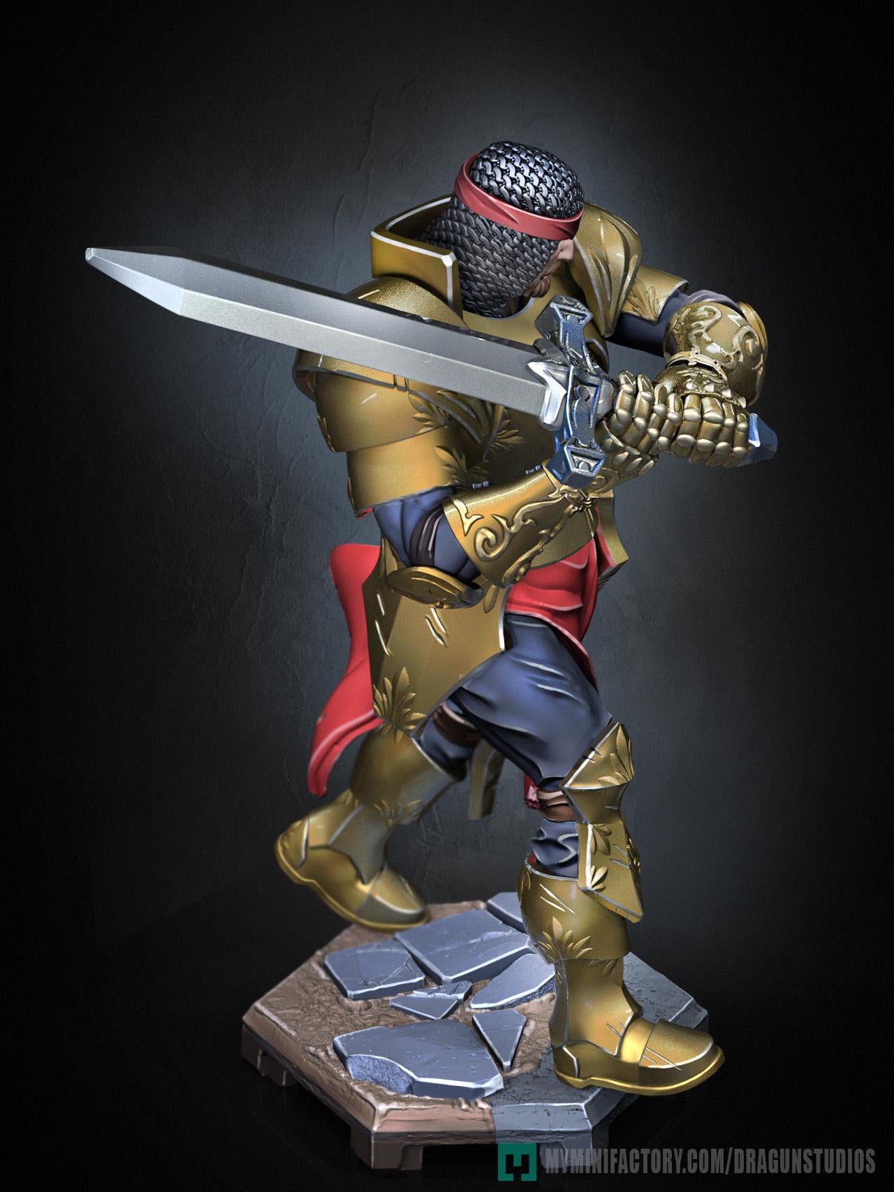 King Arthur v2 Miniature - 28mm / 32mm / 36mm / 75mm - DraGun Studios - Resin Printed Figurine for D&D, TTRPGs, and Board Games
