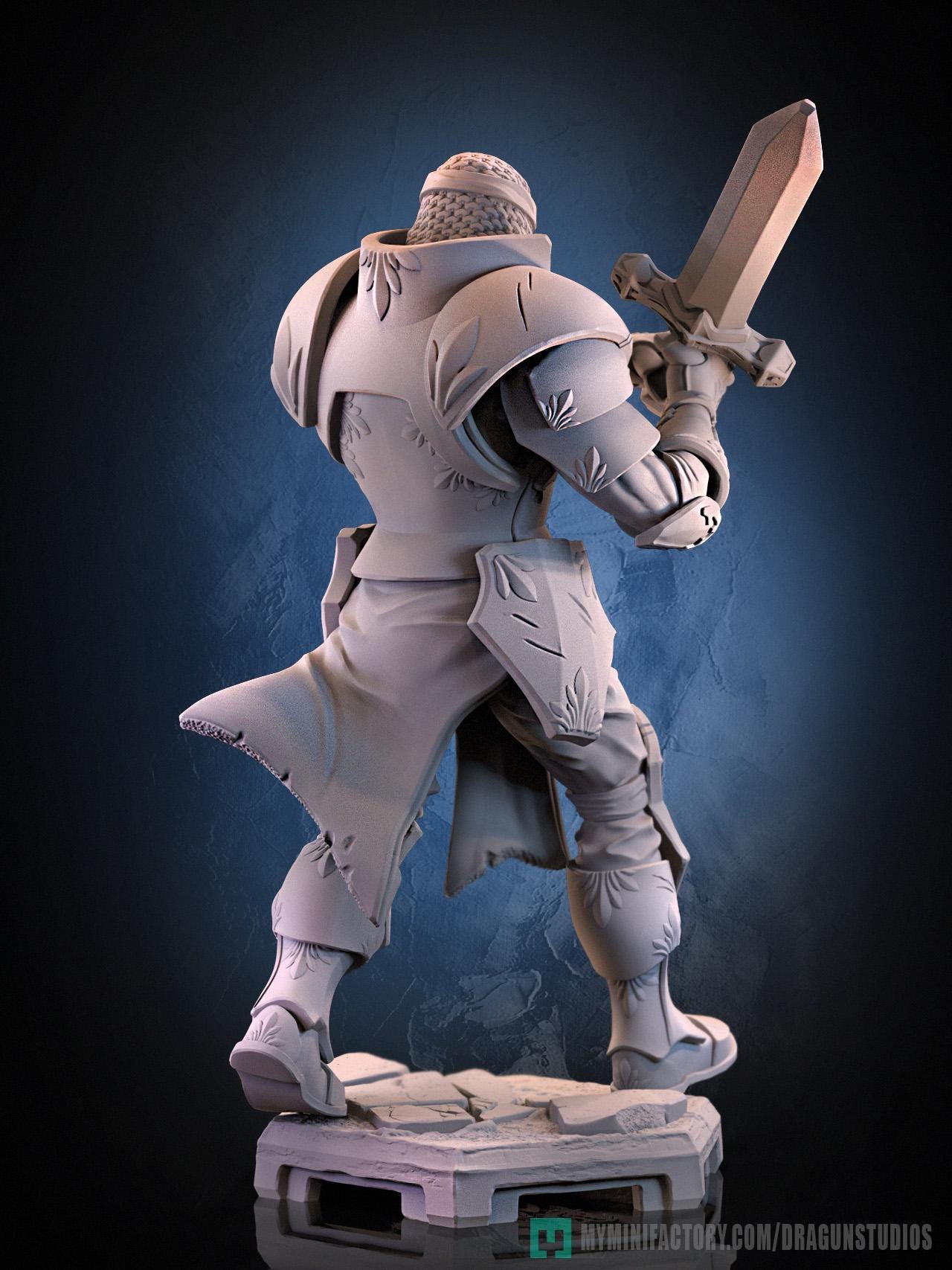 King Arthur v2 Miniature - 28mm / 32mm / 36mm / 75mm - DraGun Studios - Resin Printed Figurine for D&D, TTRPGs, and Board Games
