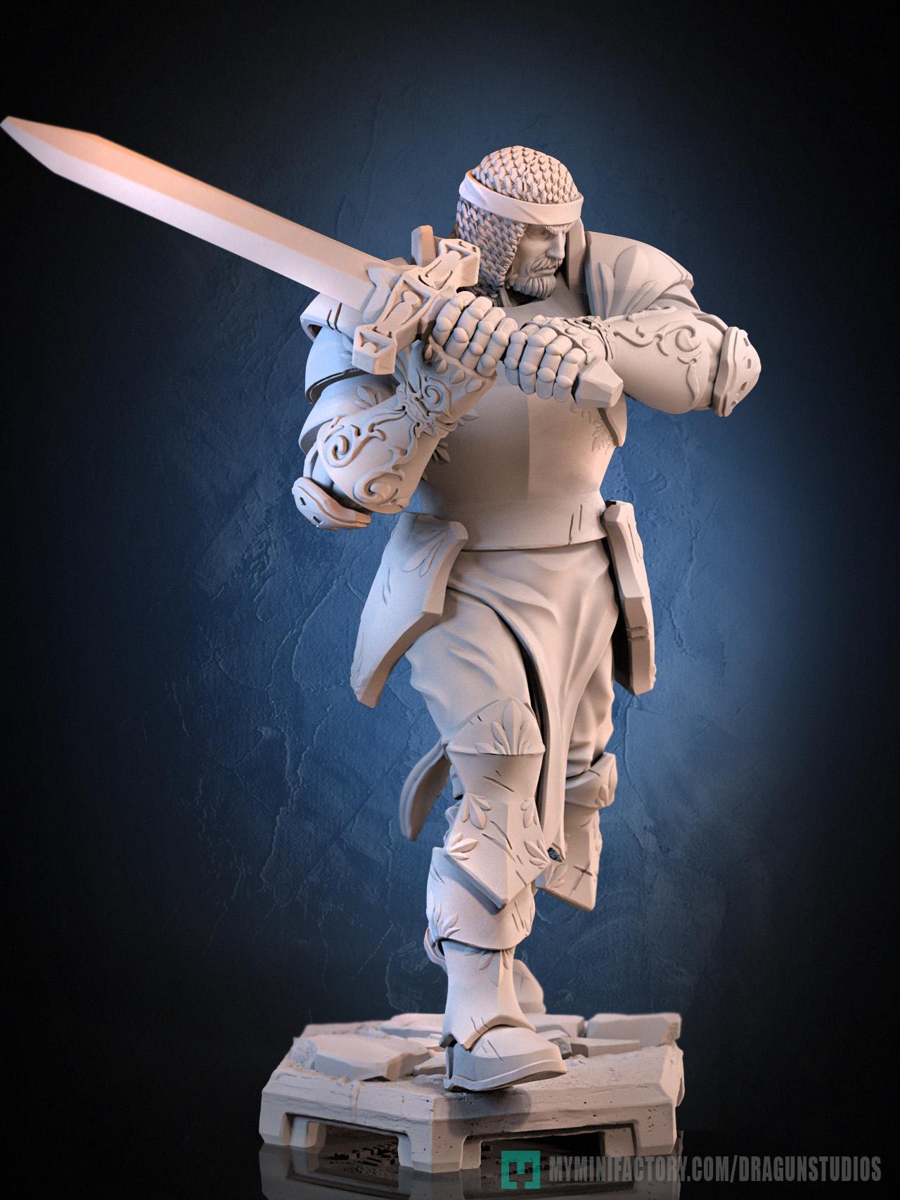 King Arthur v2 Miniature - 28mm / 32mm / 36mm / 75mm - DraGun Studios - Resin Printed Figurine for D&D, TTRPGs, and Board Games