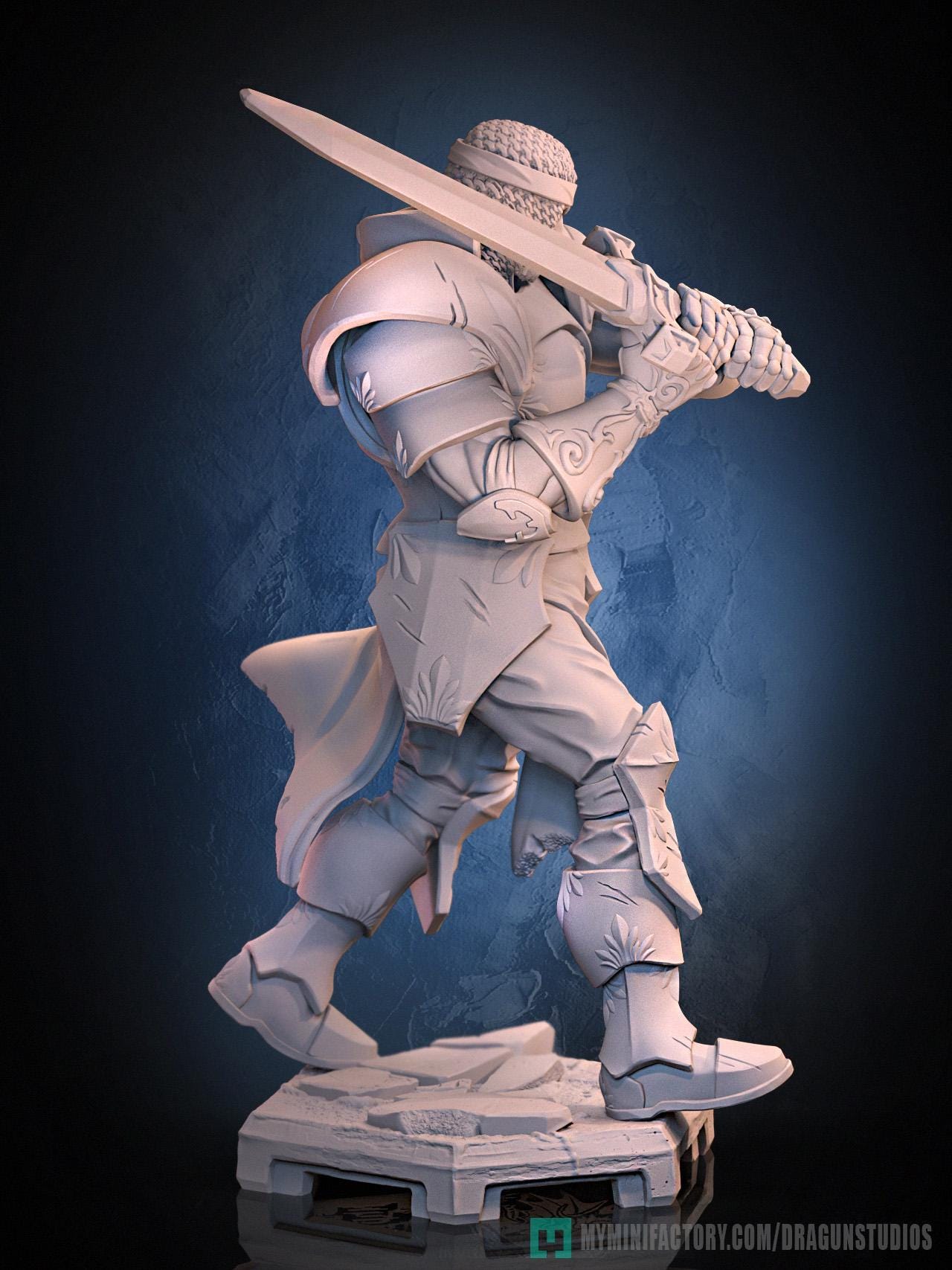 King Arthur v2 Miniature - 28mm / 32mm / 36mm / 75mm - DraGun Studios - Resin Printed Figurine for D&D, TTRPGs, and Board Games
