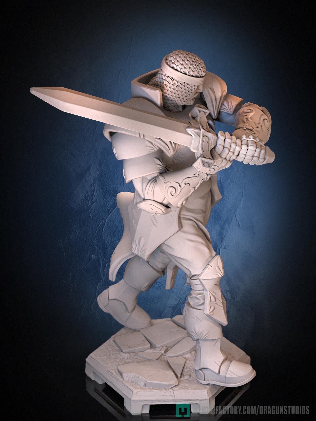 King Arthur v2 Miniature - 28mm / 32mm / 36mm / 75mm - DraGun Studios - Resin Printed Figurine for D&D, TTRPGs, and Board Games