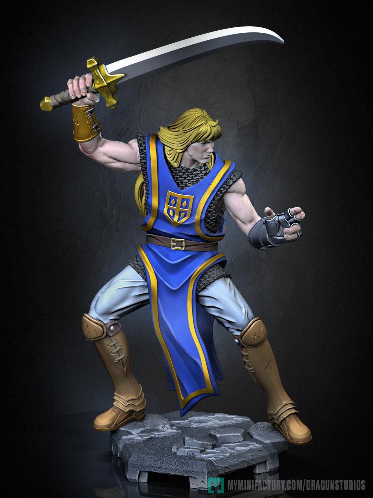 Lancelot Miniature - 28mm / 32mm / 36mm / 75mm - DraGun Studios - Resin Printed Figurine for D&D, TTRPGs, and Board Games