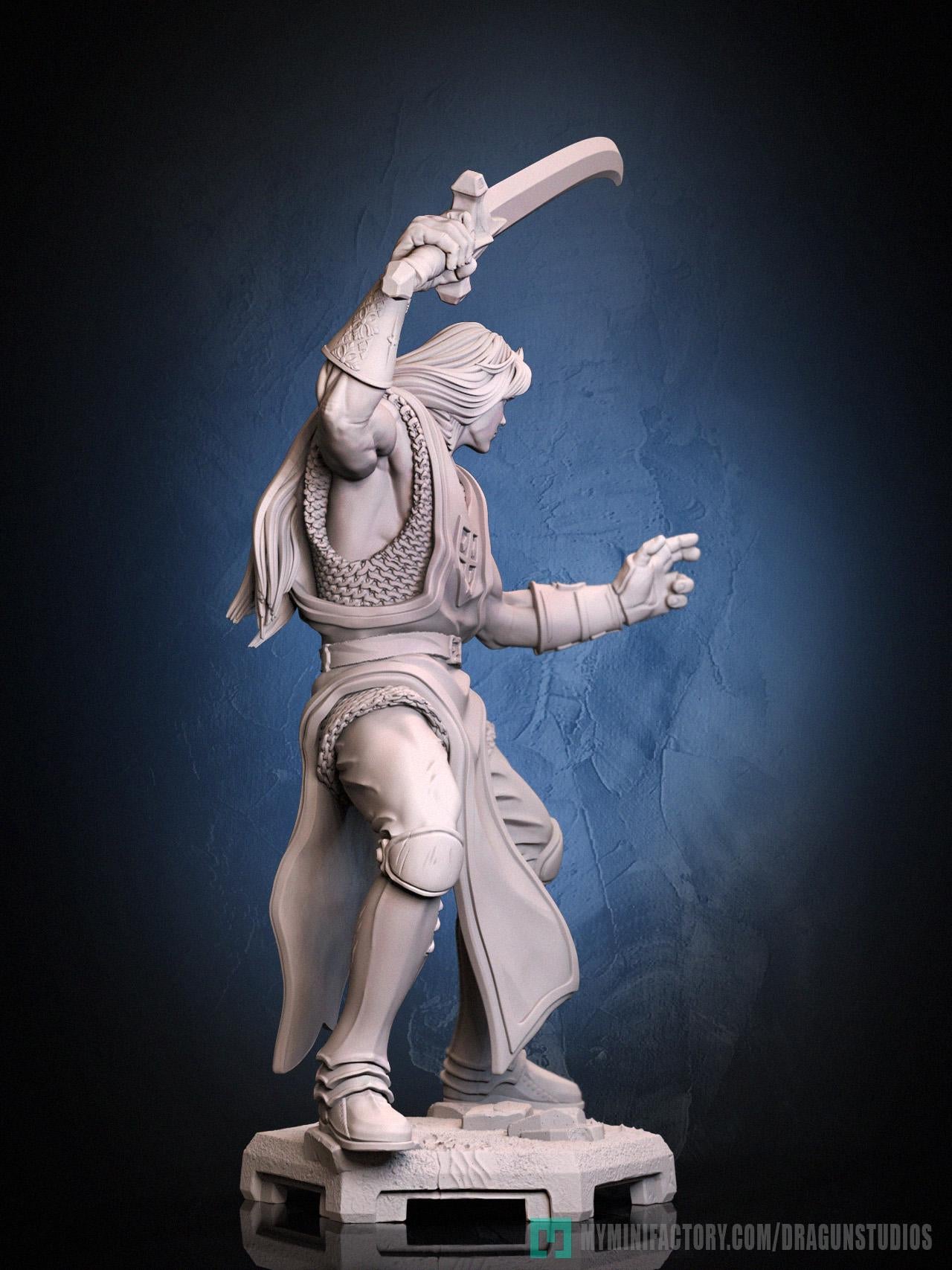 Lancelot Miniature - 28mm / 32mm / 36mm / 75mm - DraGun Studios - Resin Printed Figurine for D&D, TTRPGs, and Board Games