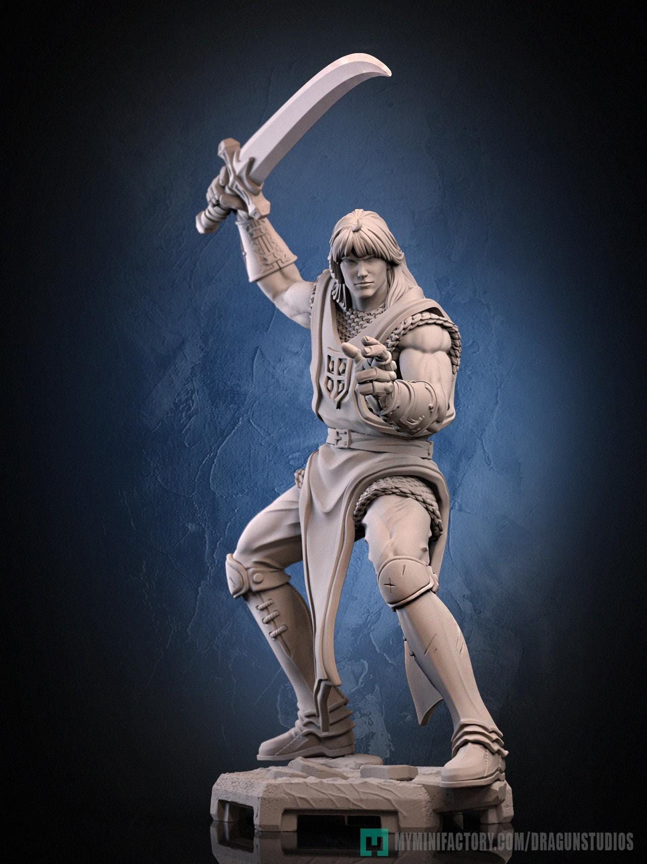 Lancelot Miniature - 28mm / 32mm / 36mm / 75mm - DraGun Studios - Resin Printed Figurine for D&D, TTRPGs, and Board Games