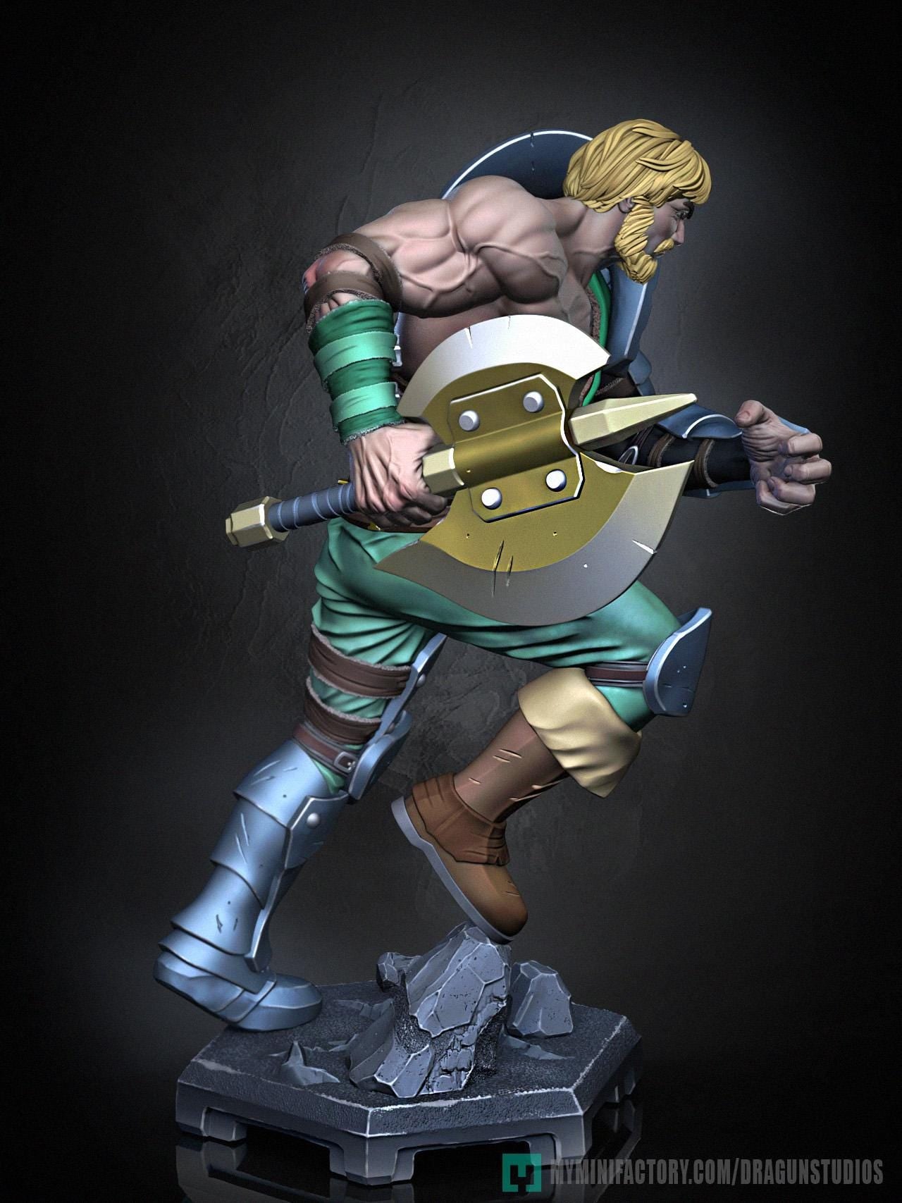 Perceval v2 Miniature - 28mm / 32mm / 36mm / 75mm - DraGun Studios - Resin Printed Figurine for D&D, TTRPGs, and Board Games