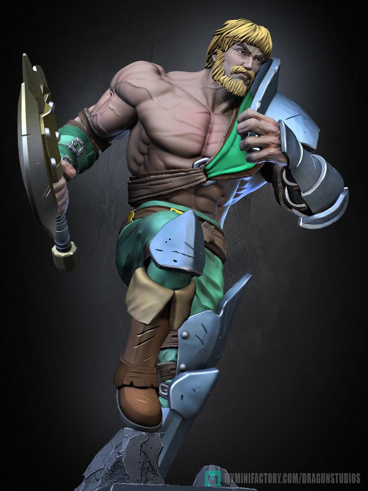 Perceval v2 Miniature - 28mm / 32mm / 36mm / 75mm - DraGun Studios - Resin Printed Figurine for D&D, TTRPGs, and Board Games