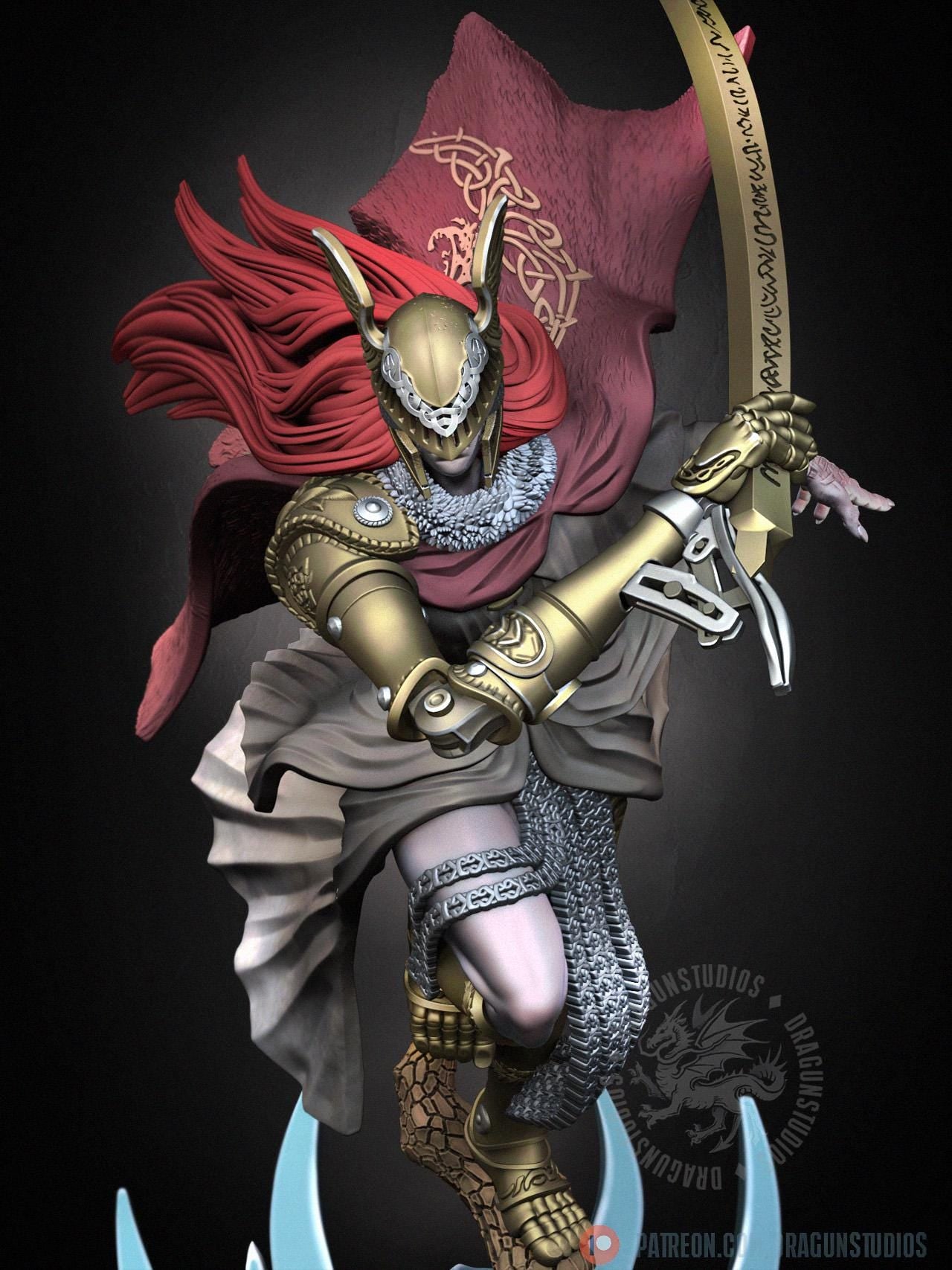 Demigod Blade Miniature - 77mm / 105mm - DraGun Studios - Resin Printed Figurine for D&D, TTRPGs, and Board Games