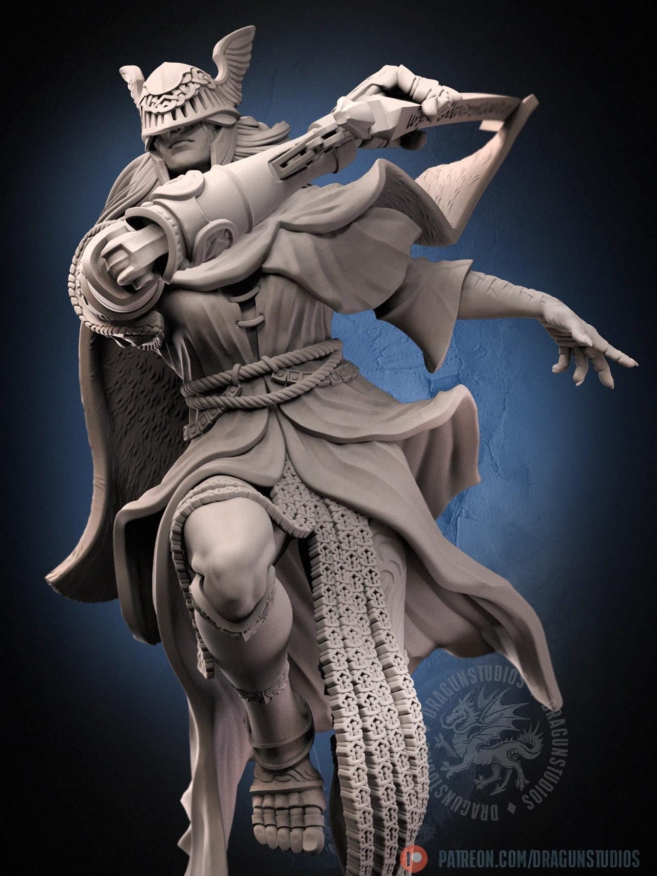 Demigod Blade Miniature - 77mm / 105mm - DraGun Studios - Resin Printed Figurine for D&D, TTRPGs, and Board Games