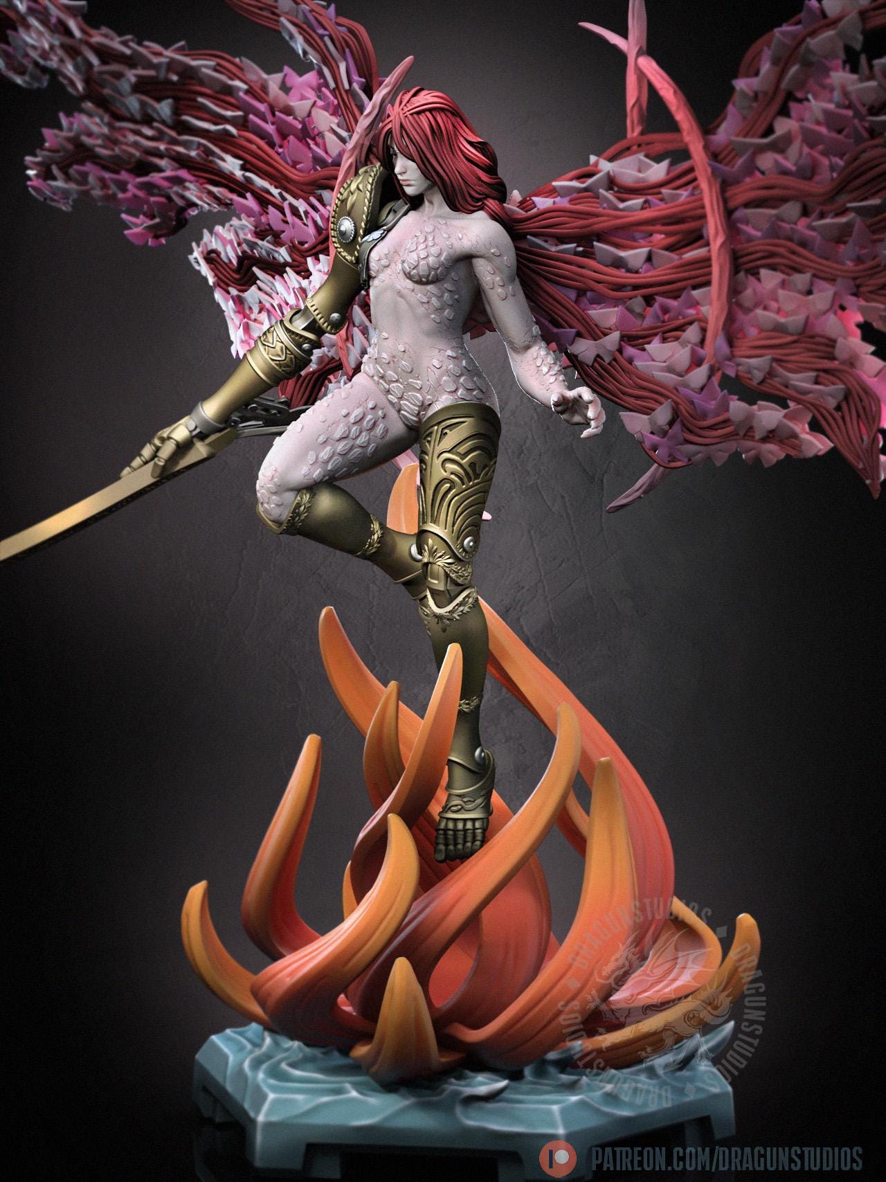 Goddess of Ruin Miniature - 127mm Height - DraGun Studios - Resin Printed Figurine for D&D, TTRPGs, and Board Games