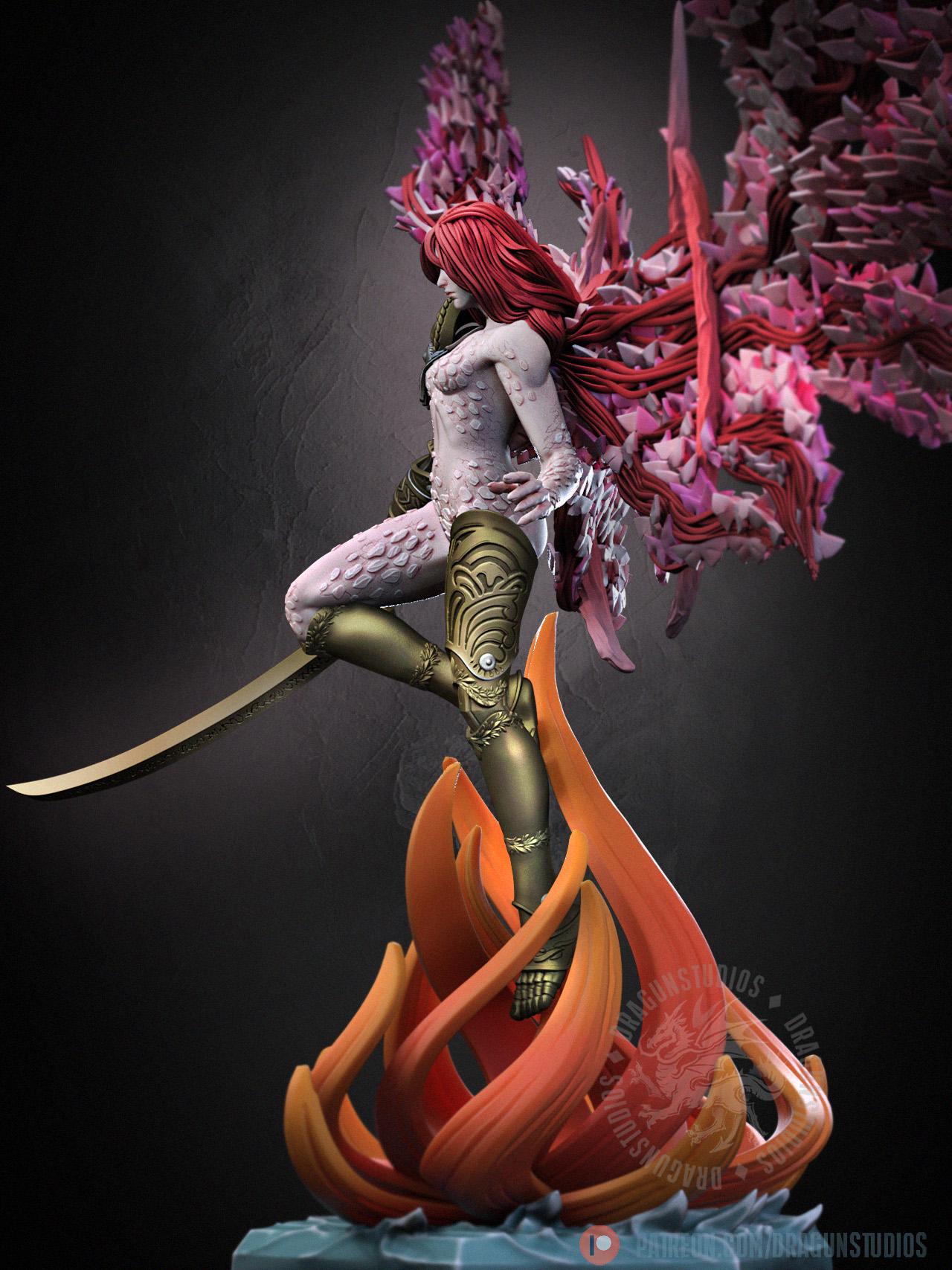 Goddess of Ruin Miniature - 127mm Height - DraGun Studios - Resin Printed Figurine for D&D, TTRPGs, and Board Games