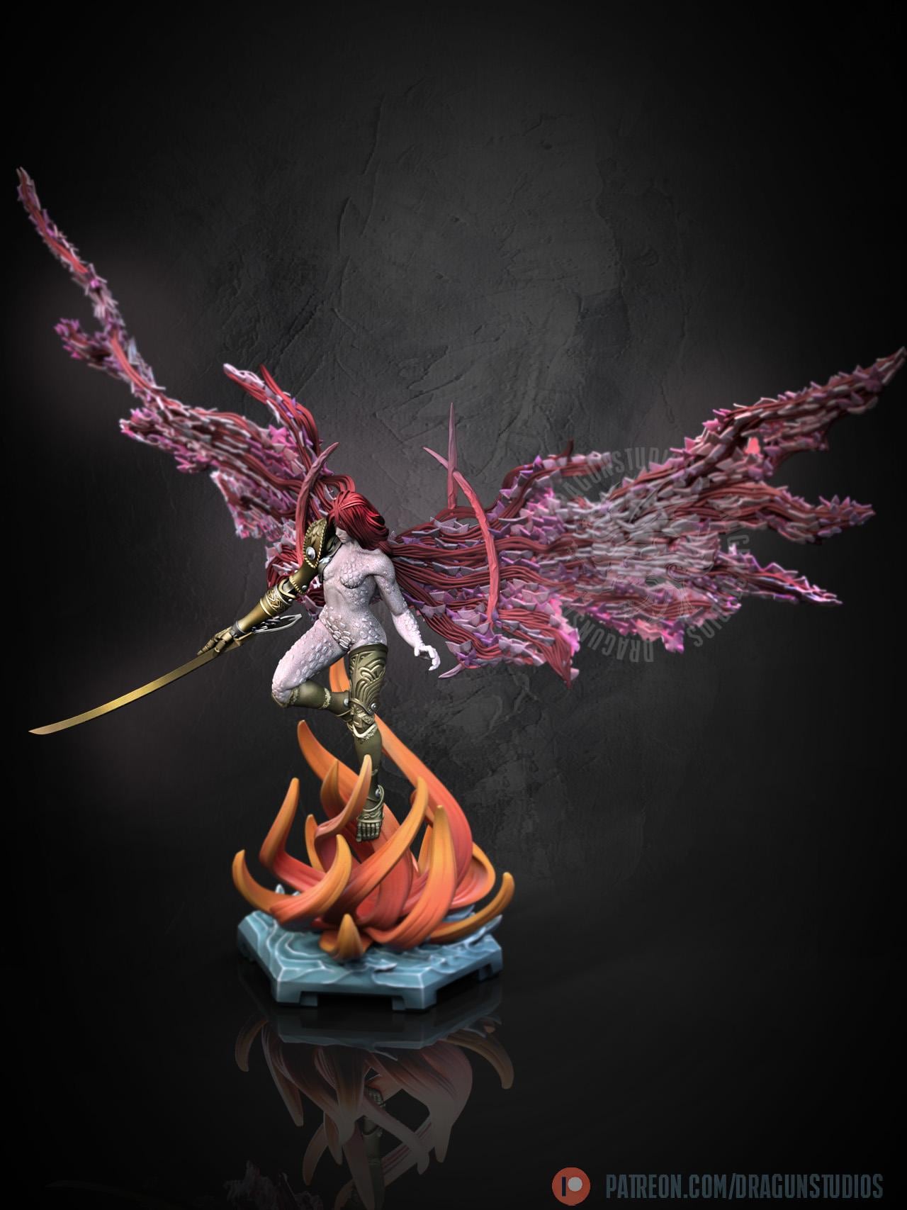 Goddess of Ruin Miniature - 127mm Height - DraGun Studios - Resin Printed Figurine for D&D, TTRPGs, and Board Games