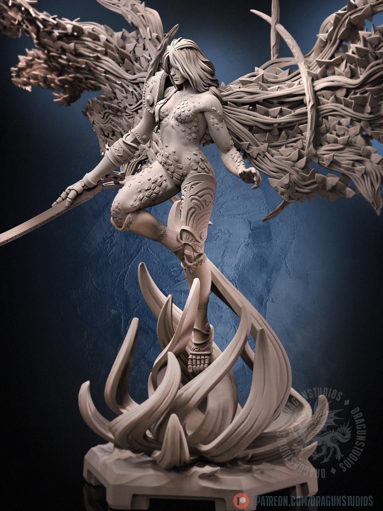 Goddess of Ruin Miniature - 127mm Height - DraGun Studios - Resin Printed Figurine for D&D, TTRPGs, and Board Games