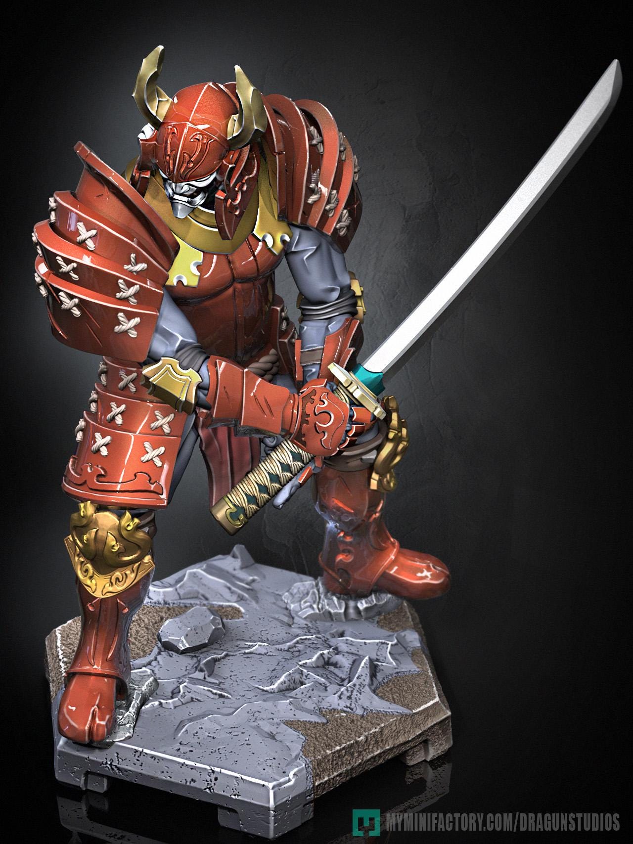 Muramasa Miniature - 50mm / 75mm - DraGun Studios - Resin Printed Figurine for D&D, TTRPGs, and Board Games