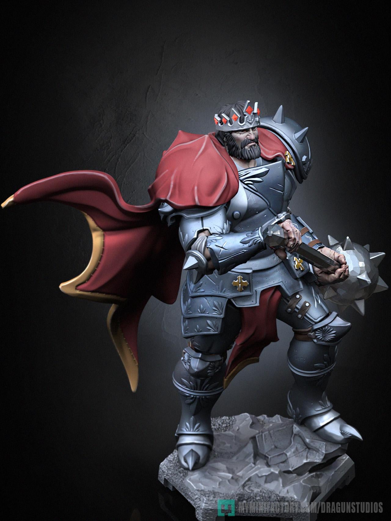 Silver Emperor Miniature - 52mm / 69mm - DraGun Studios - Resin Printed Figurine for D&D, TTRPGs, and Board Games
