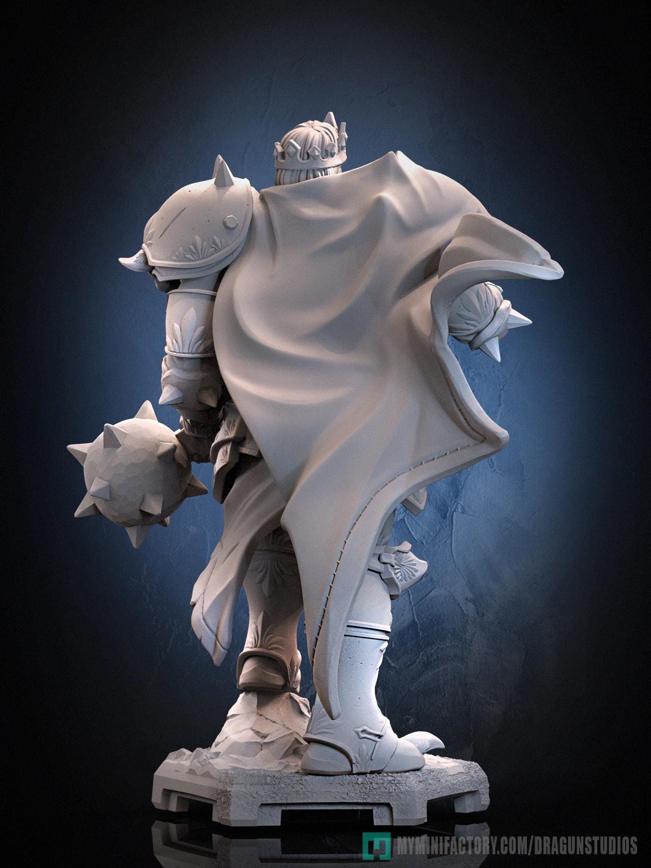 Silver Emperor Miniature - 52mm / 69mm - DraGun Studios - Resin Printed Figurine for D&D, TTRPGs, and Board Games