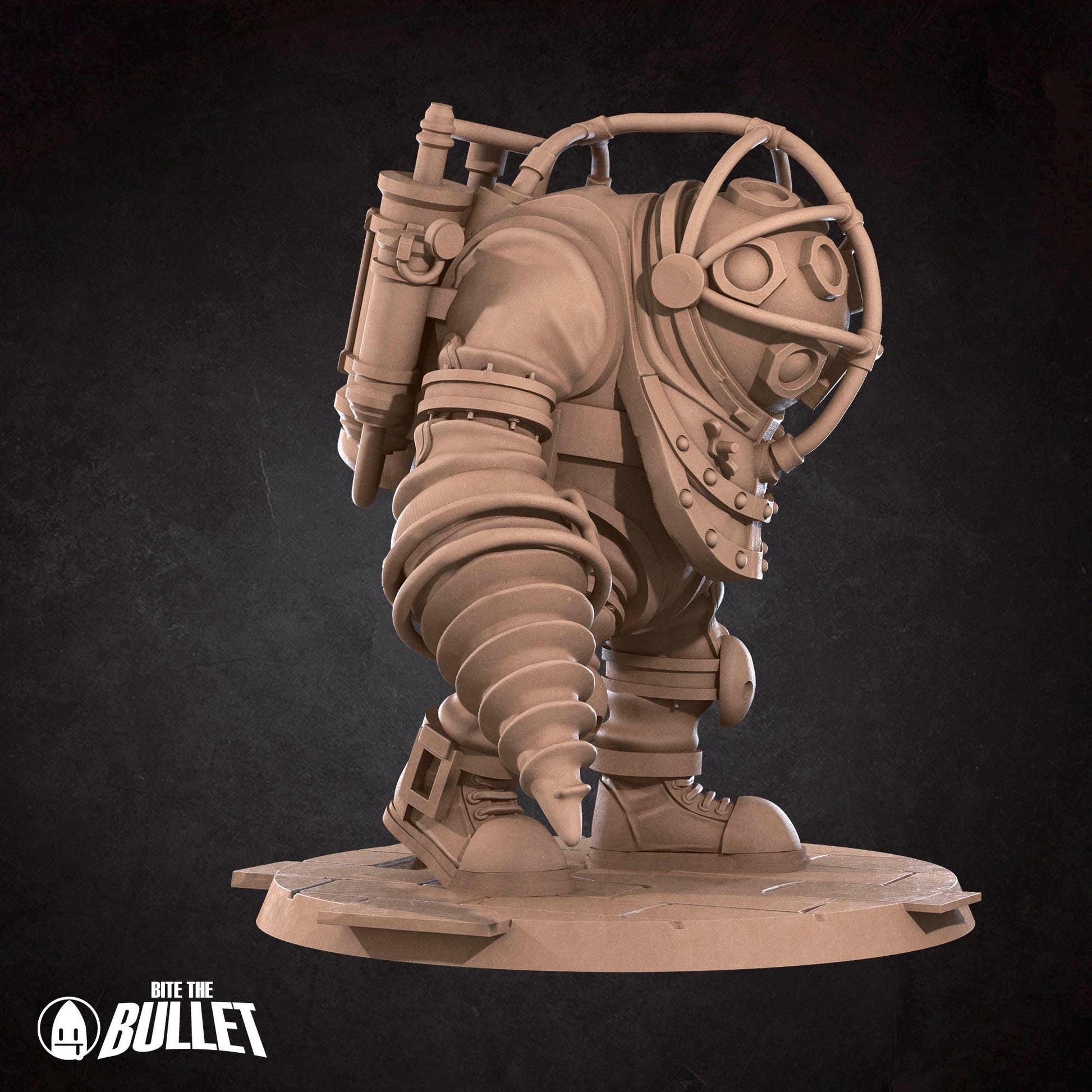 Mr. B & Tiny Angel Miniature (2 Variations) - 28mm / 32mm / 36mm - Bite the Bullet - Resin Printed Figure for TTRPGs and Board Games