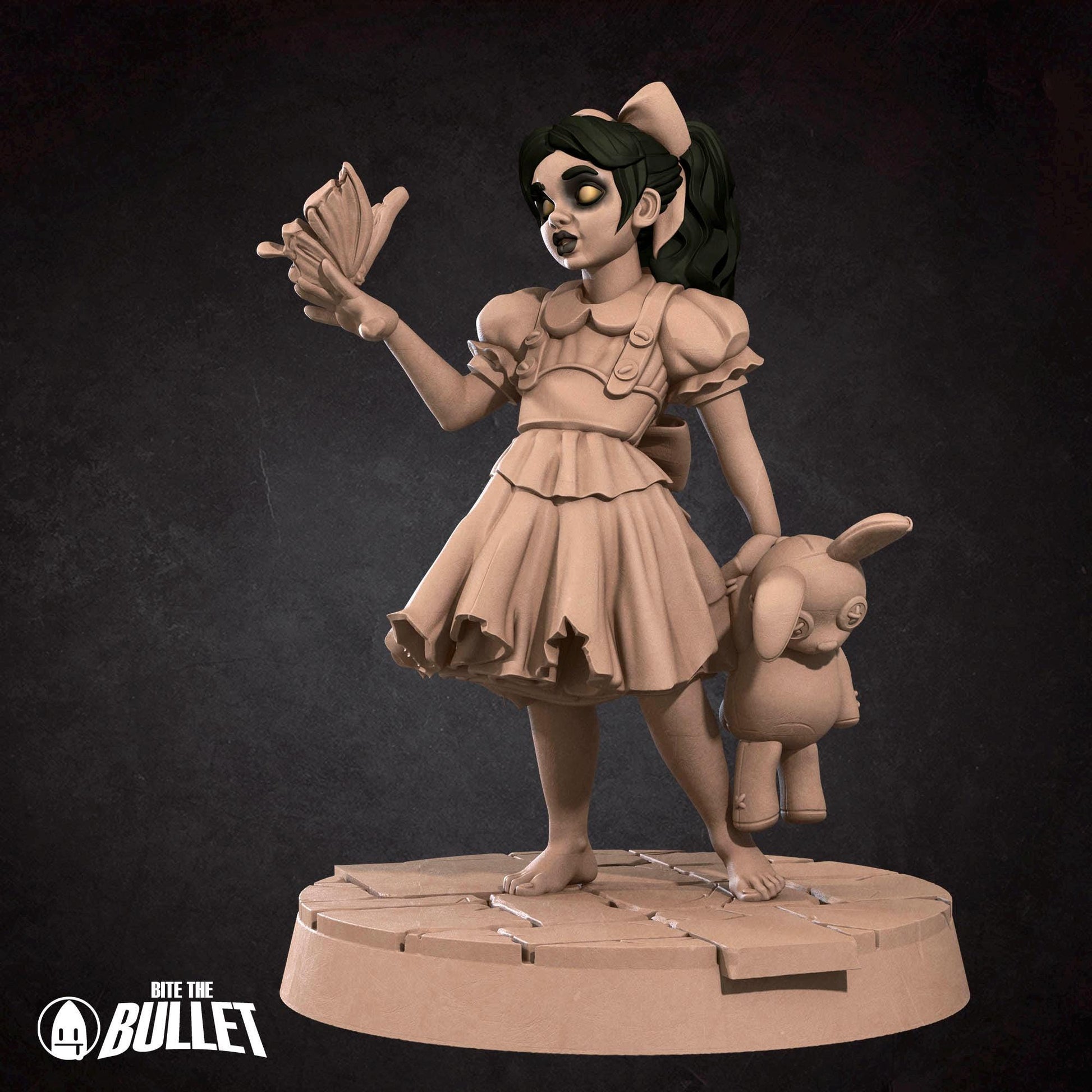 Mr. B & Tiny Angel Miniature (2 Variations) - 28mm / 32mm / 36mm - Bite the Bullet - Resin Printed Figure for TTRPGs and Board Games