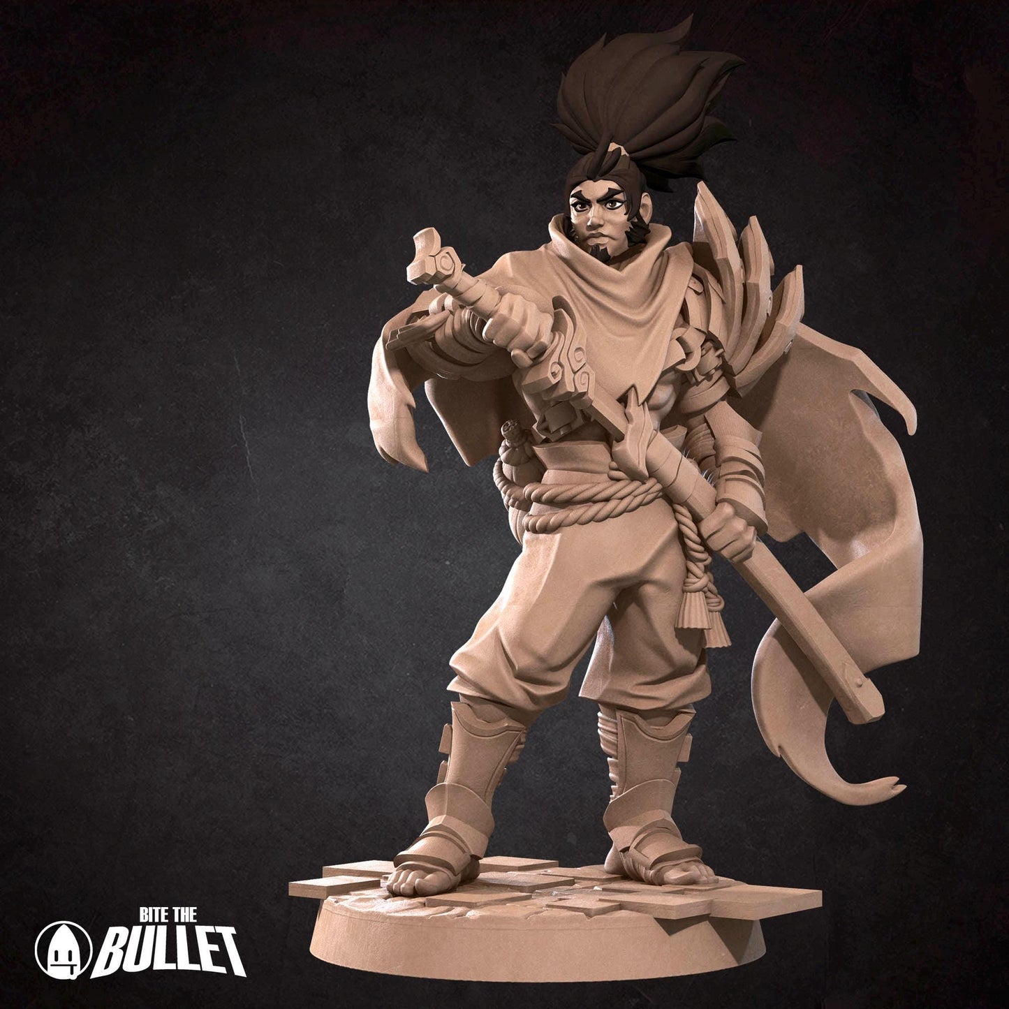 Unforgiven Samurai Miniature - 28mm / 32mm / 36mm - Bite the Bullet - Resin Printed Figure for D&D, TTRPGs, and Board Games