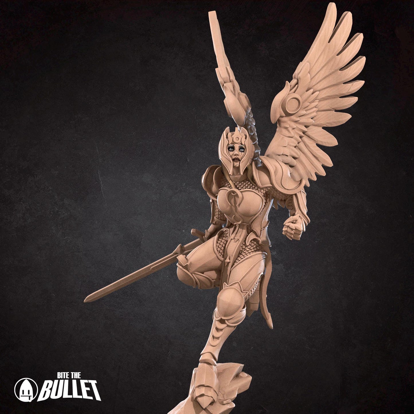Aasimar Paladin Miniature - 28mm / 32mm / 36mm - Bite the Bullet - Resin Printed Figure for D&D, TTRPGs, and Board Games