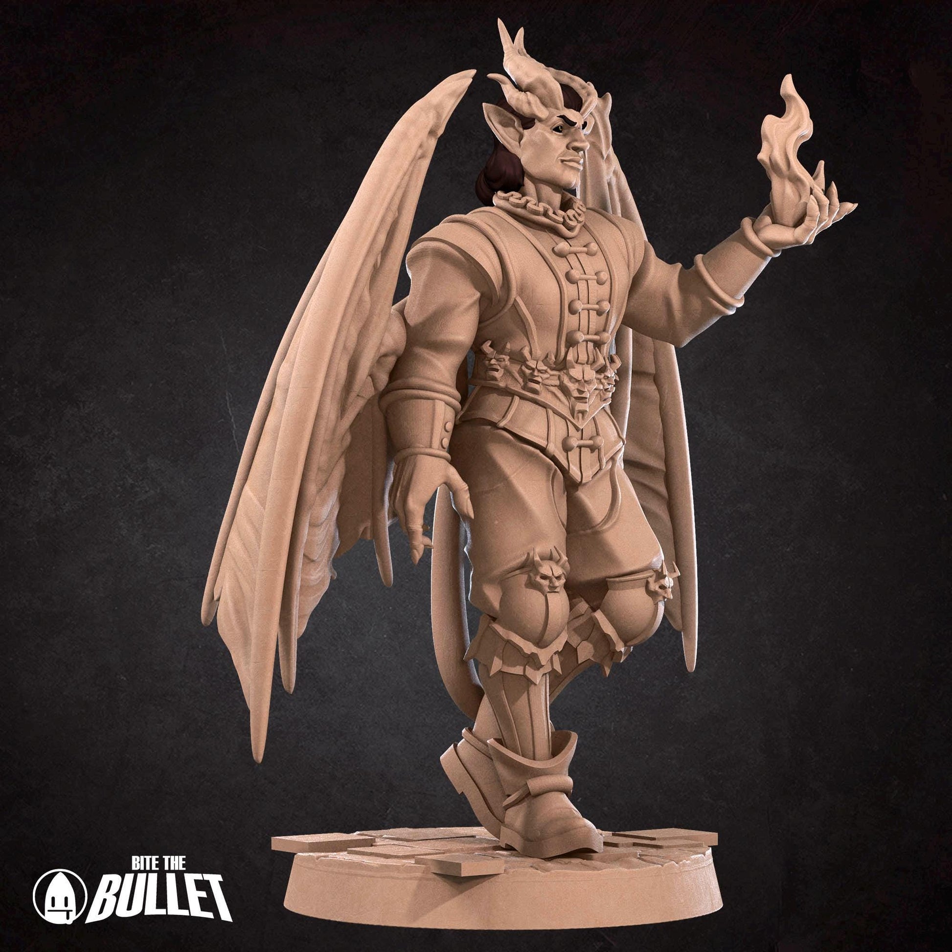 Cambion Devil Miniature (2 Variations) - 28mm / 32mm / 36mm - Bite the Bullet - Resin Printed Figure for D&D, TTRPGs, and Board Games