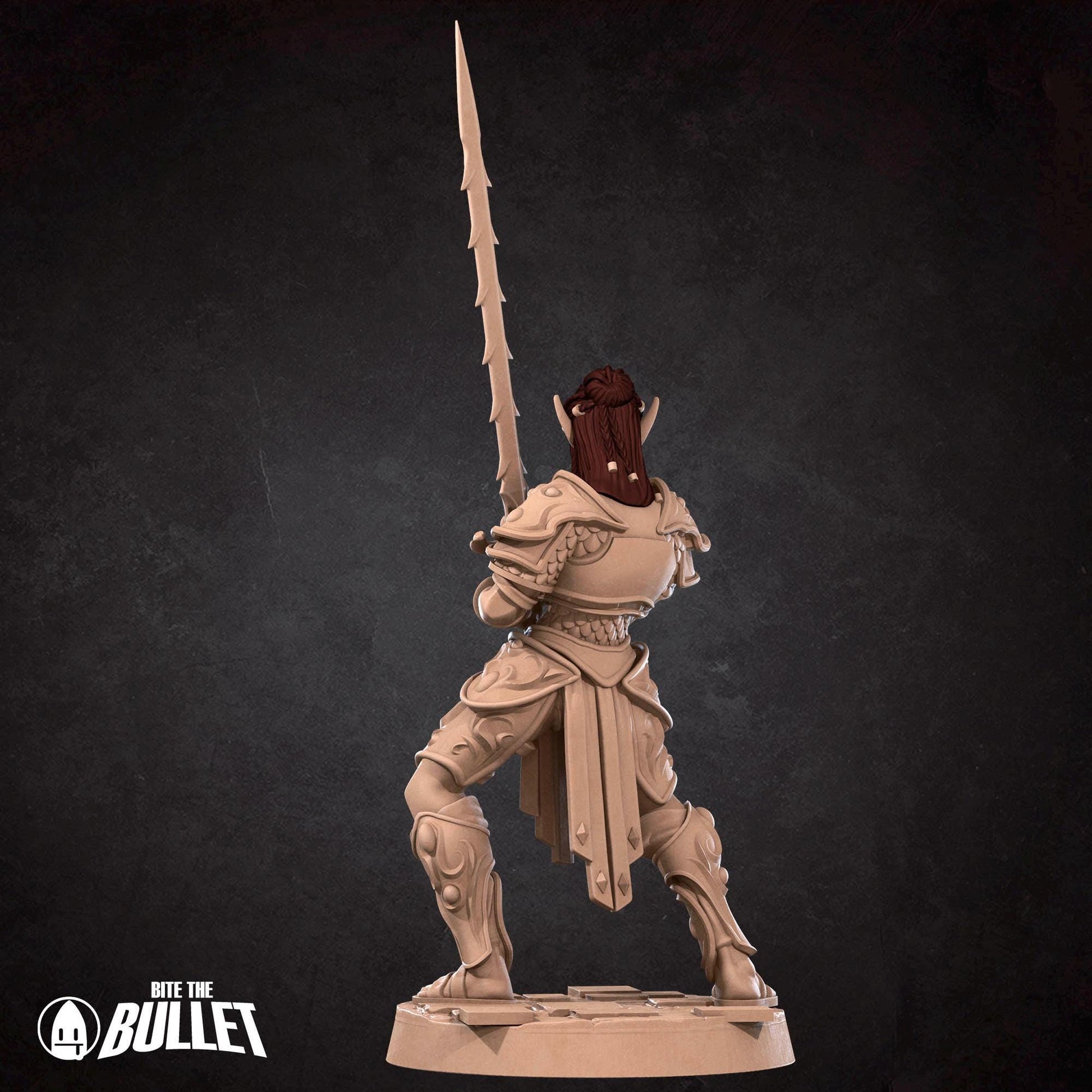 Githyanki Fighter Miniature - 28mm / 32mm / 36mm - Bite the Bullet - Resin Printed Figure for D&D, TTRPGs, and Board Games