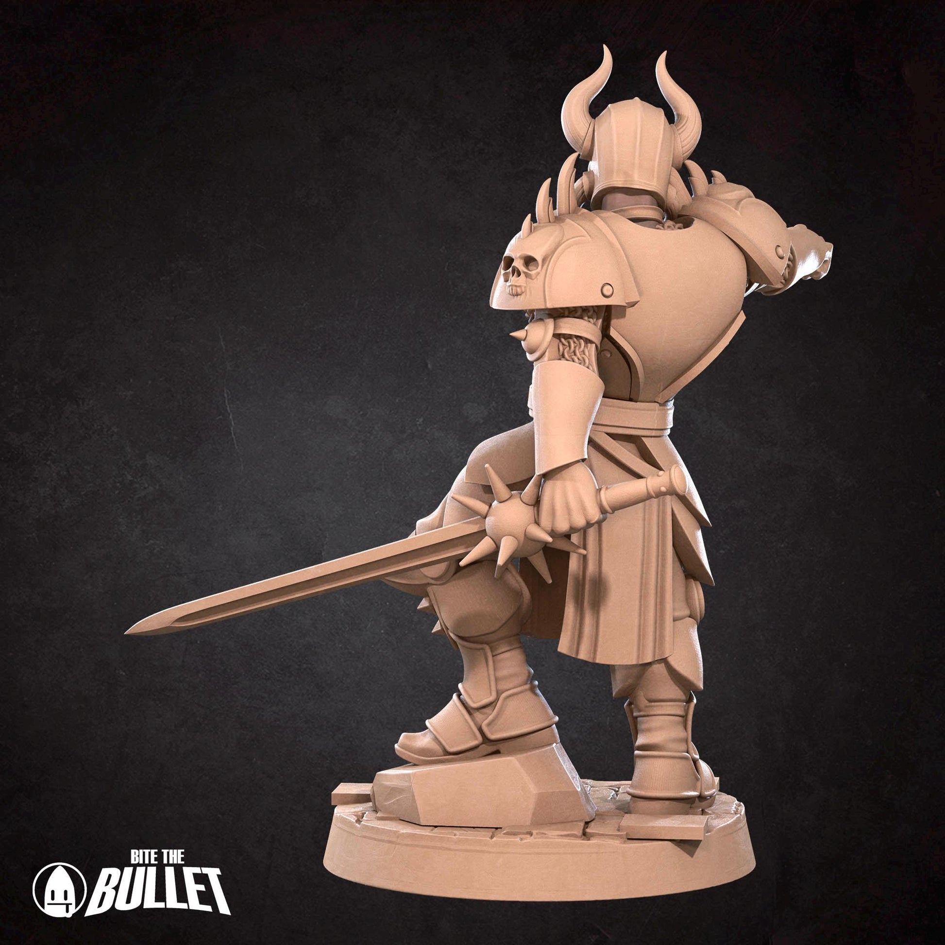 Human Fighter Miniature - 28mm / 32mm / 36mm - Bite the Bullet - Resin Printed Figure for D&D, TTRPGs, and Board Games
