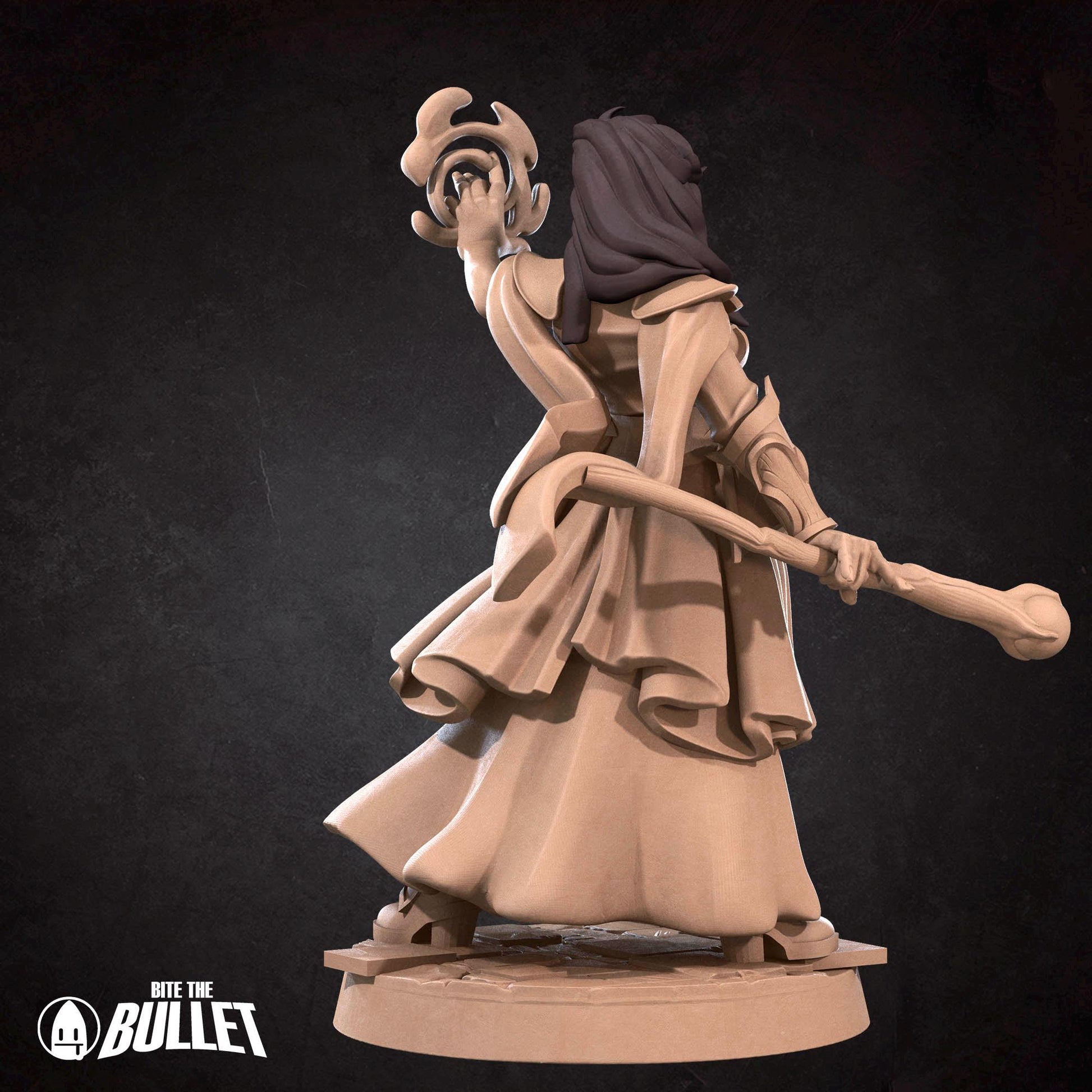 Human Mage Miniature (2 Variations) - 28mm / 32mm / 36mm - Bite the Bullet - Resin Printed Figure for D&D, TTRPGs, and Board Games