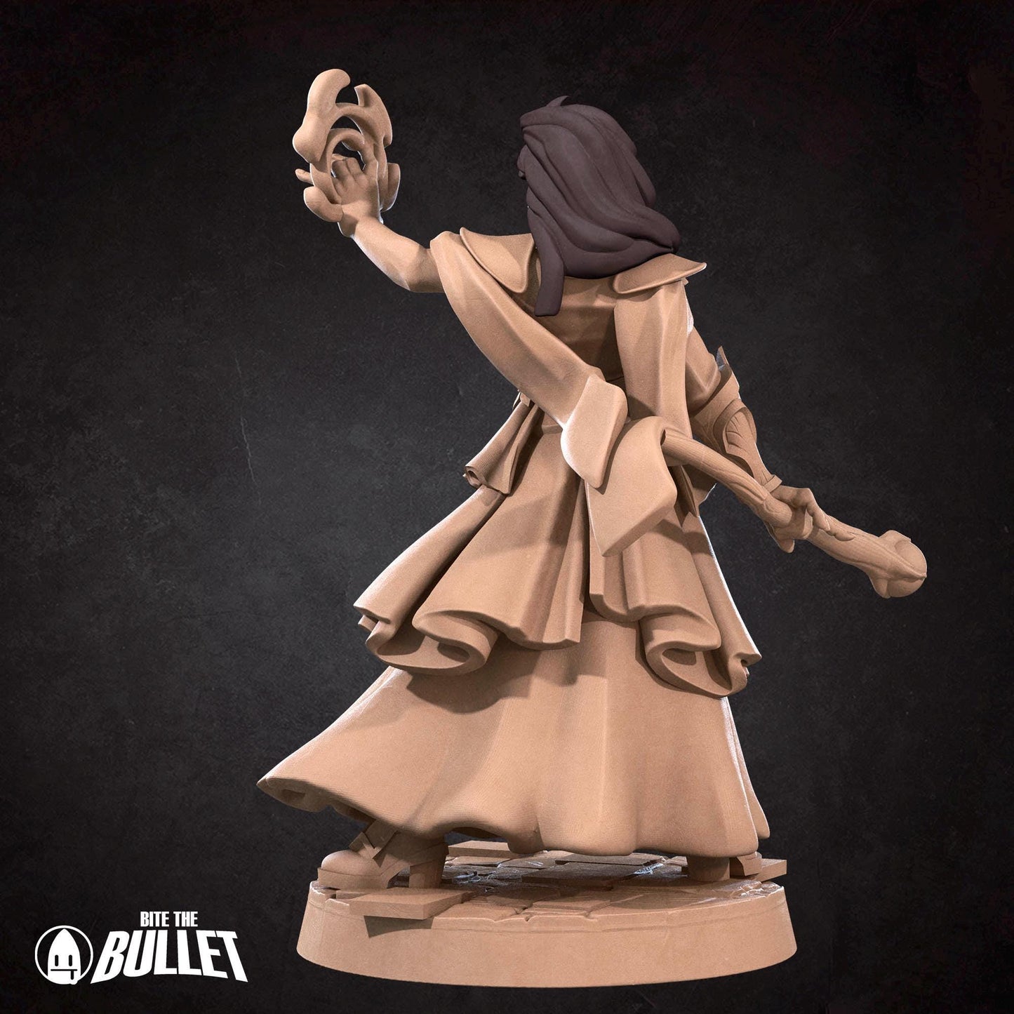 Human Mage Miniature (2 Variations) - 28mm / 32mm / 36mm - Bite the Bullet - Resin Printed Figure for D&D, TTRPGs, and Board Games