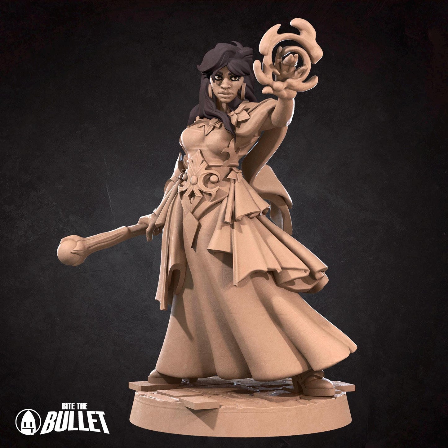 Human Mage Miniature (2 Variations) - 28mm / 32mm / 36mm - Bite the Bullet - Resin Printed Figure for D&D, TTRPGs, and Board Games