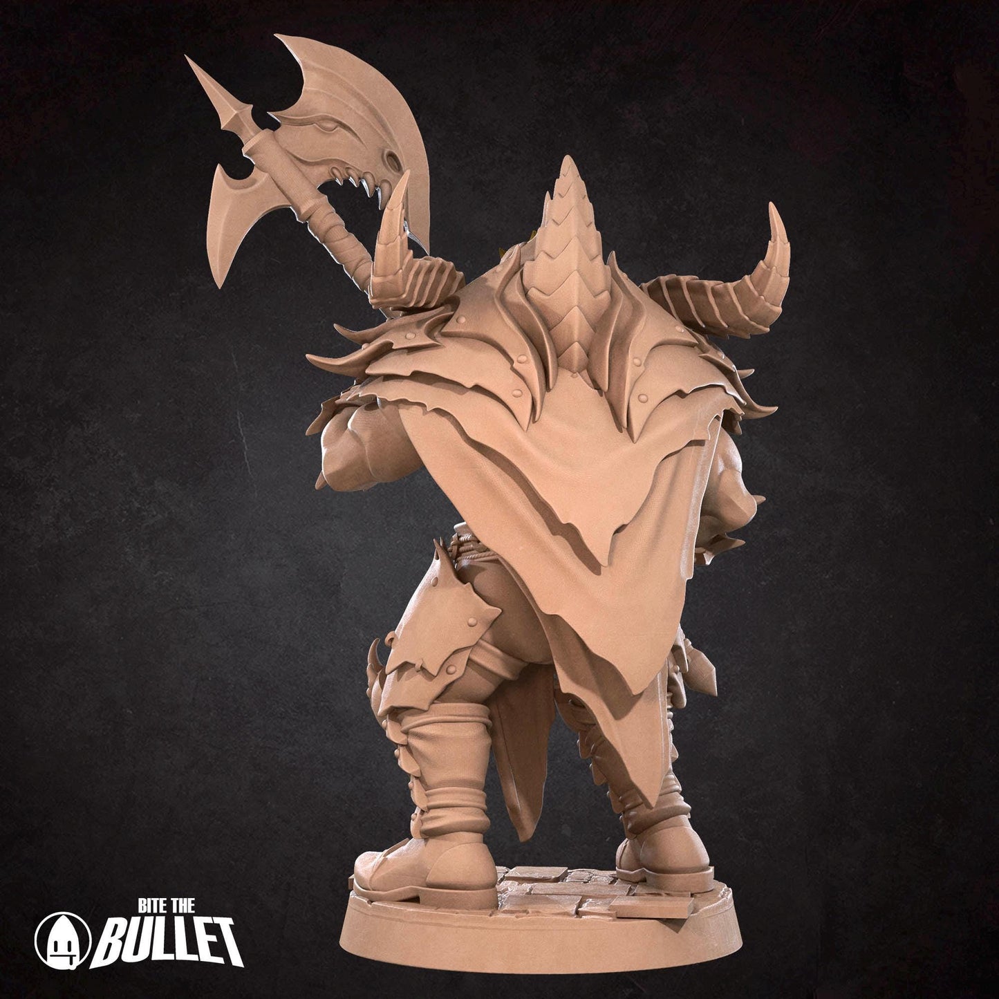 Masked Warrior Miniature (2 Variations) - 28mm / 32mm / 36mm - Bite the Bullet - Resin Printed Figure for D&D, TTRPGs, and Board Games