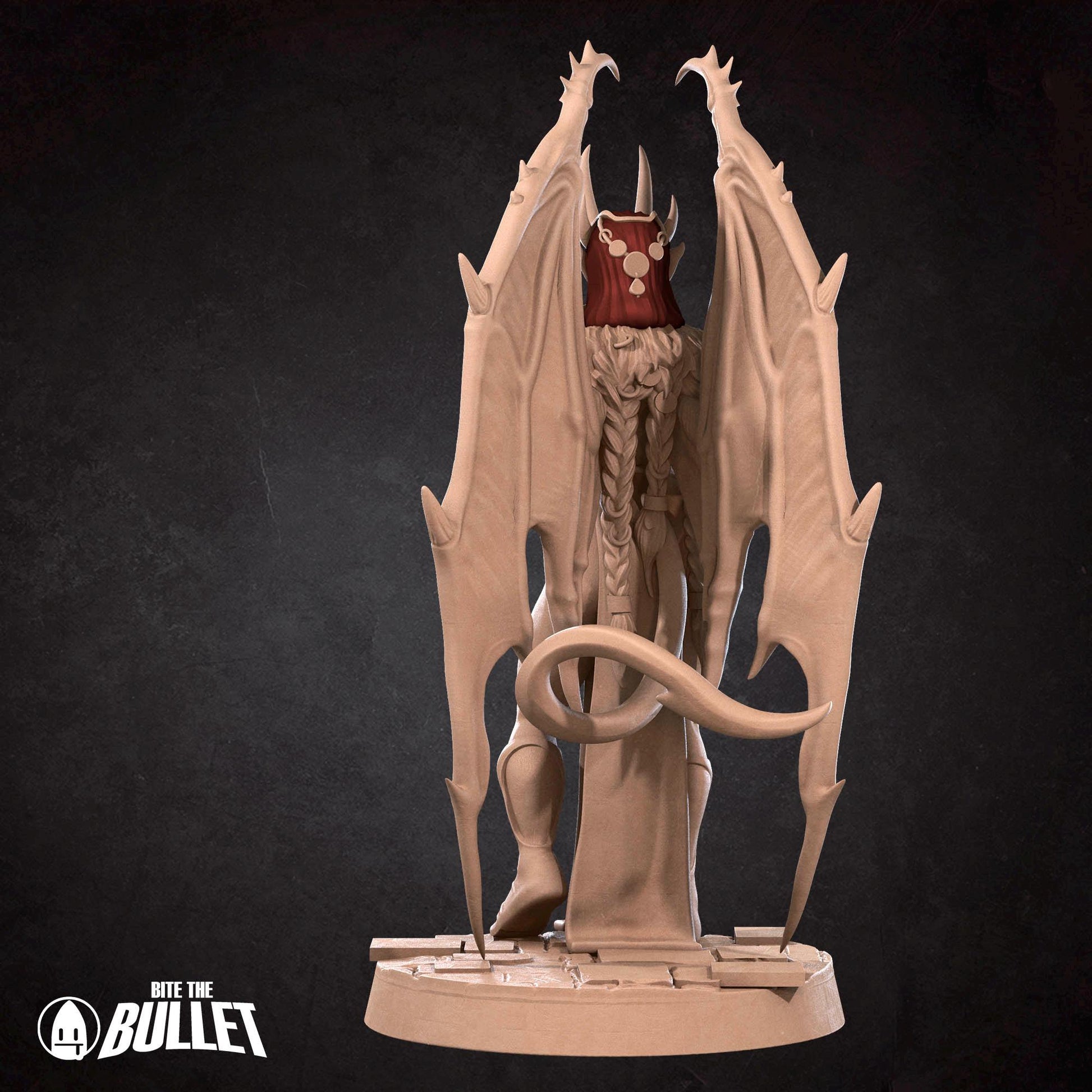 Cambion Sorceress Miniature - 28mm / 32mm / 36mm - Bite the Bullet - Resin Printed Figure for D&D, TTRPGs, and Board Games