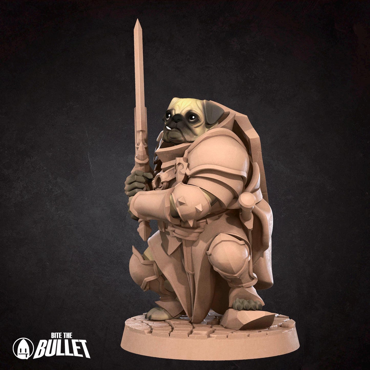 Dogfolk Warrior Miniature - 28mm / 32mm / 36mm - Bite the Bullet - Resin Printed Figure for D&D, TTRPGs, and Board Games