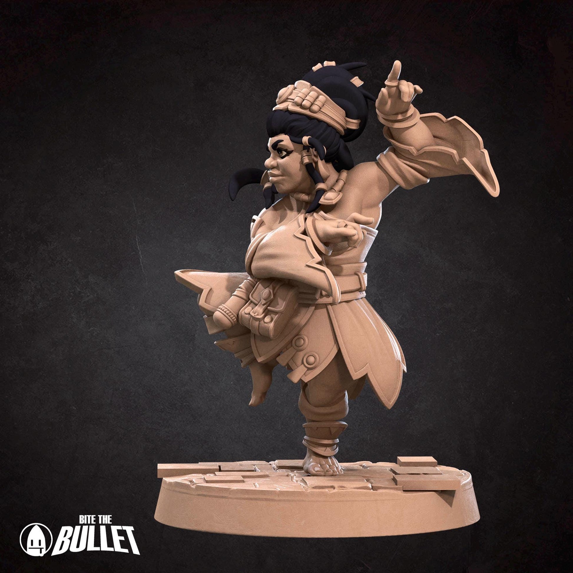 Dwarf Monk Miniature - 28mm / 32mm / 36mm - Bite the Bullet - Resin Printed Figure for D&D, TTRPGs, and Board Games