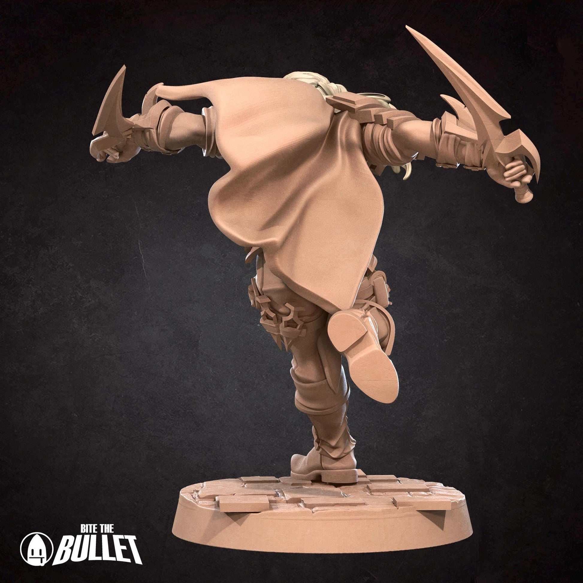 Elf Rogue Miniature - 28mm / 32mm / 36mm - Bite the Bullet - Resin Printed Figure for D&D, TTRPGs, and Board Games