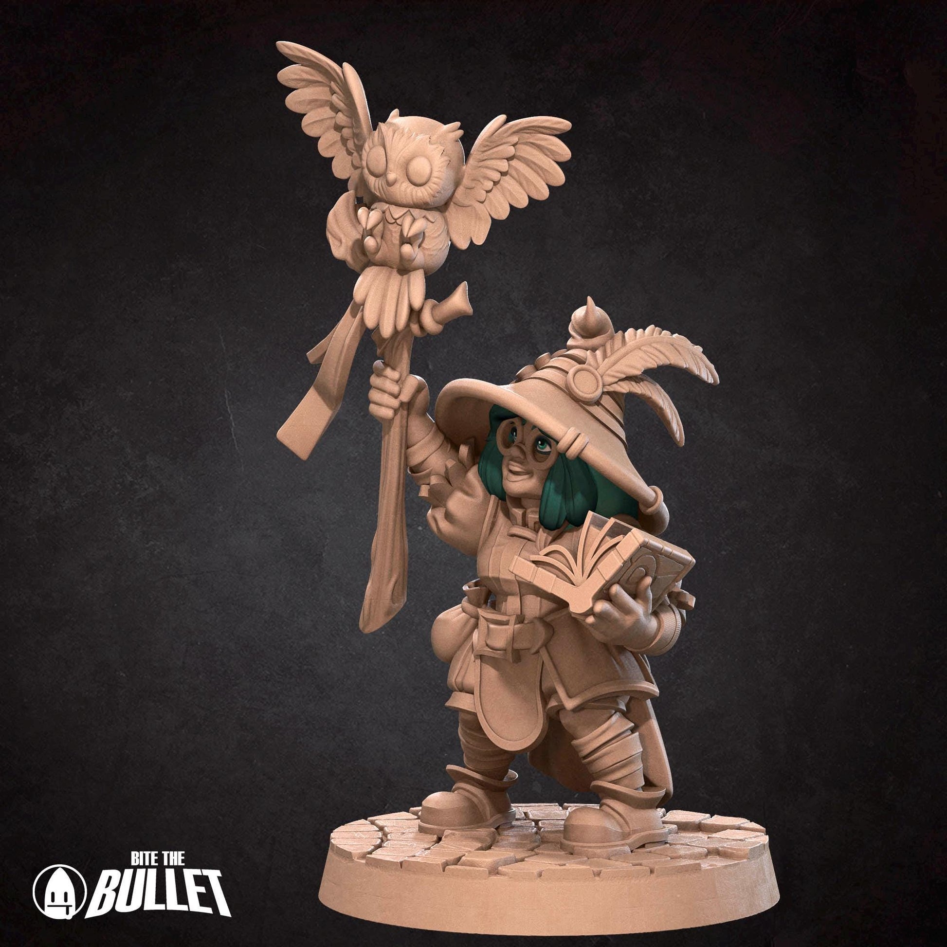 Gnome Wizard Miniature - 28mm / 32mm / 36mm - Bite the Bullet - Resin Printed Figure for D&D, TTRPGs, and Board Games