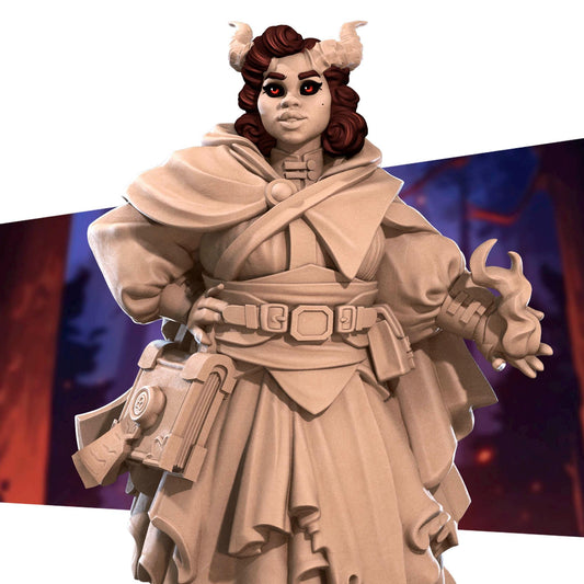 Tiefling Cleric Miniature - 28mm / 32mm / 36mm - Bite the Bullet - Resin Printed Figure for D&D, TTRPGs, and Board Games