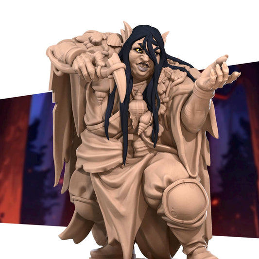 Triton Warlock Miniature - 28mm / 32mm / 36mm - Bite the Bullet - Resin Printed Figure for D&D, TTRPGs, and Board Games