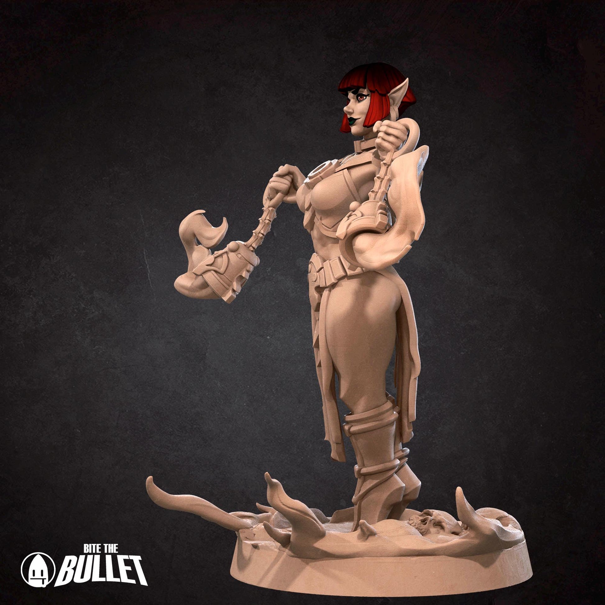 Fire Monk Miniature (2 Variations) - 28mm / 32mm / 36mm - Bite the Bullet - Resin Printed Figure for D&D, TTRPGs, and Board Games